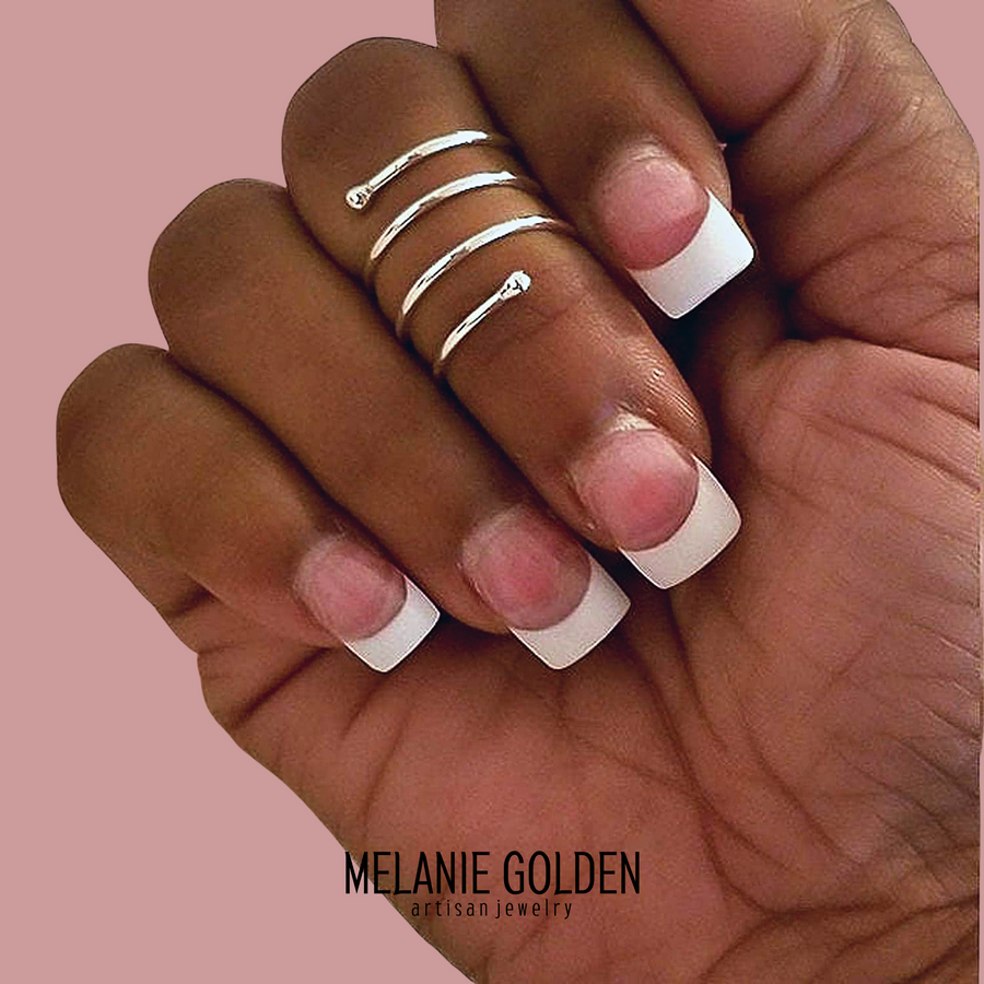 Spiral Bypass Ring - Melanie Golden Jewelry - _badge_bestseller, bestseller, everyday essentials, ring, ring band, silver