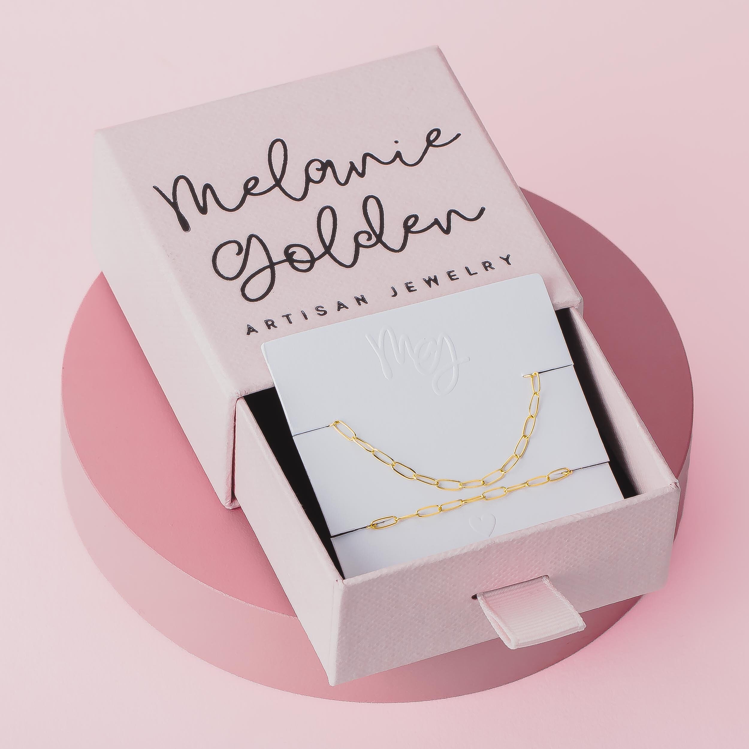 Paperclip Chain Gift Set - Melanie Golden Jewelry - _badge_new, bracelets, bridal party, essential chains, everyday essentials, gift sets, love, necklaces, new