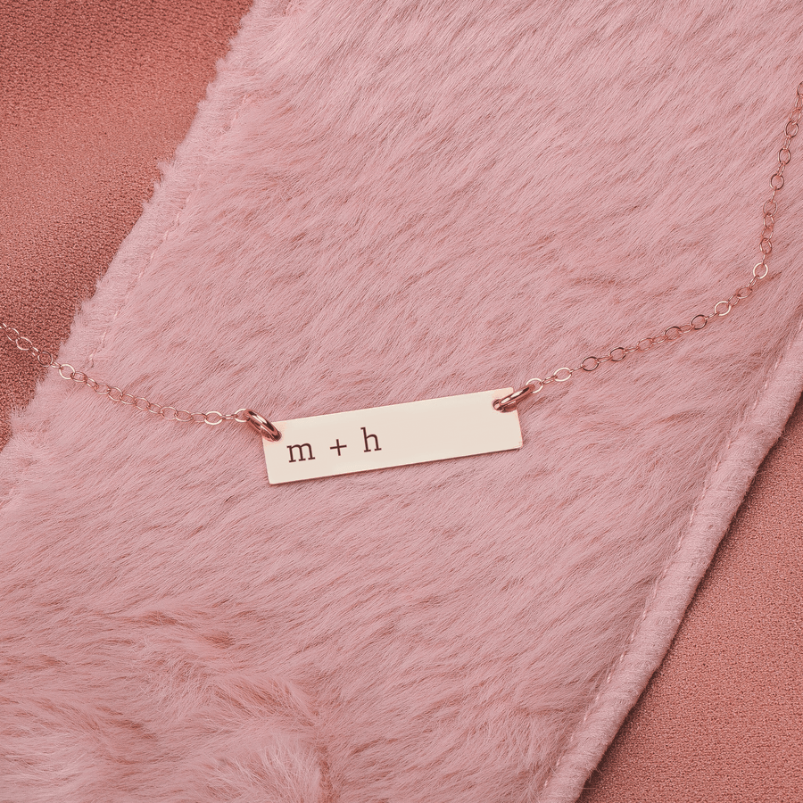 Personalized Name Bar Necklace - Melanie Golden Jewelry - _badge_bestseller, bar necklaces, bestseller, bridesmaid, Engraved Jewelry, motherhood, necklace, personalized, personalized necklace, VALENTINES, wedding, wedding party