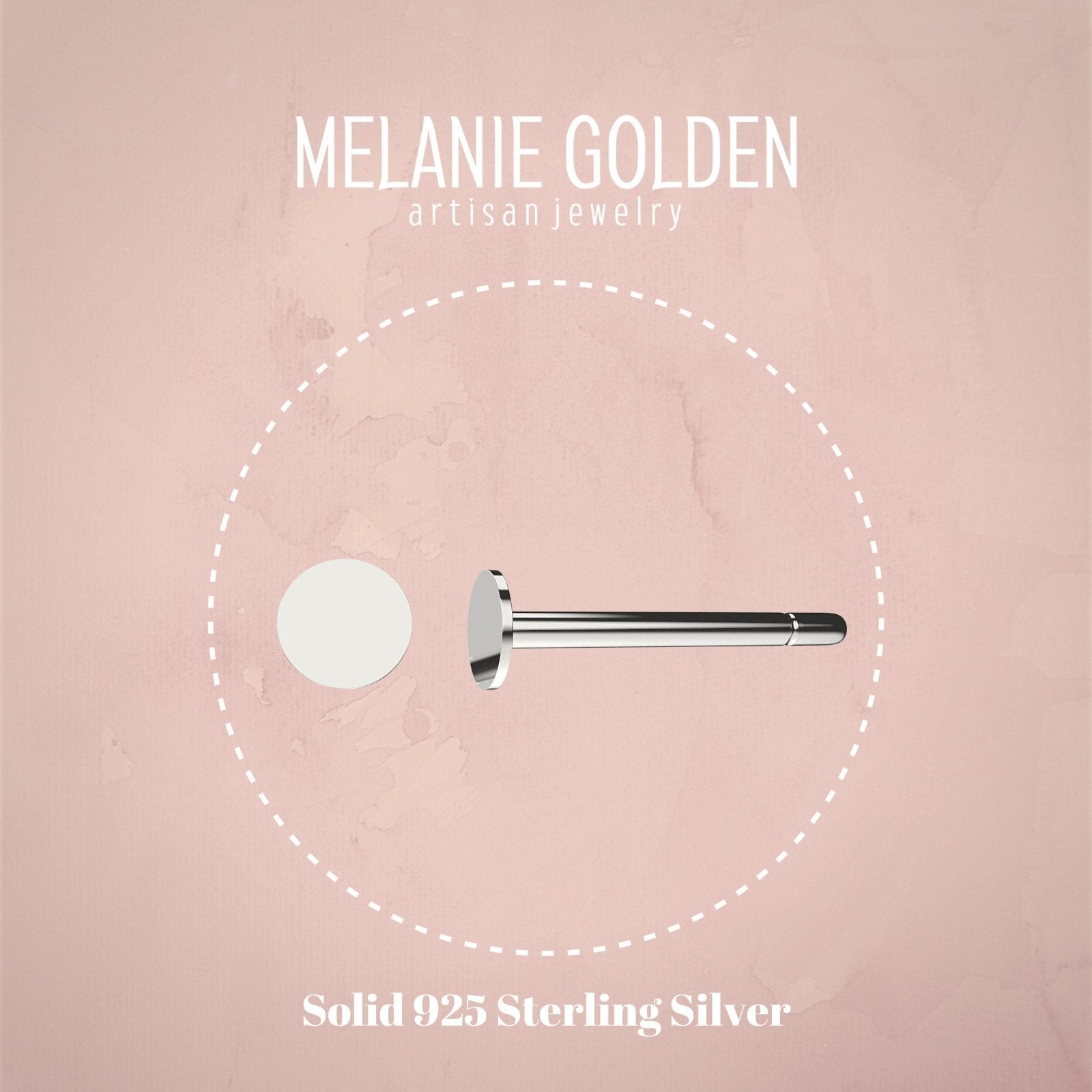 2mm Dot Disc Stud Earrings - Melanie Golden Jewelry - earrings, everyday, minimal, minimal jewelry, post earrings, silver, stud, stud earrings