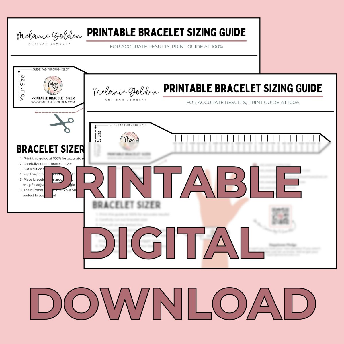 Digital Download | Printable Bracelet Sizer