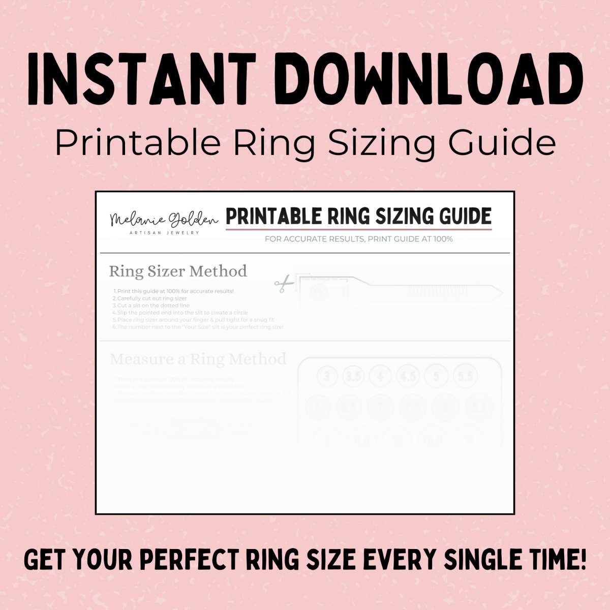 Digital Download | Printable Ring Sizer
