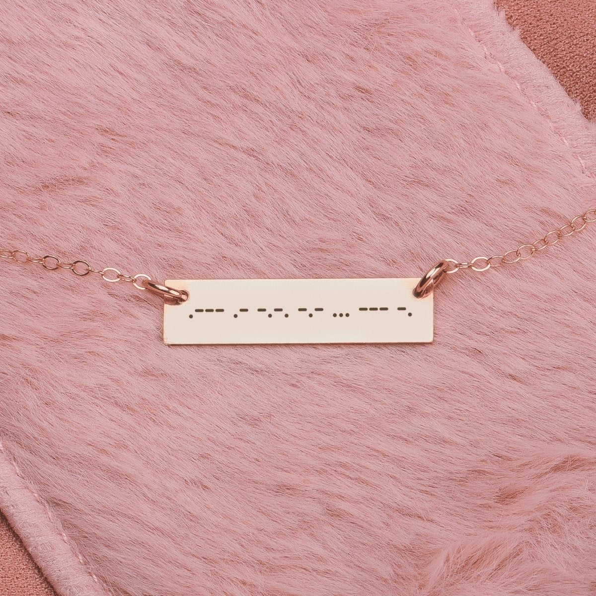 Personalized Morse Code Bar Necklace - Melanie Golden Jewelry - bar necklaces, Engraved Jewelry, love, motherhood, necklace, personalized, personalized necklace, VALENTINES