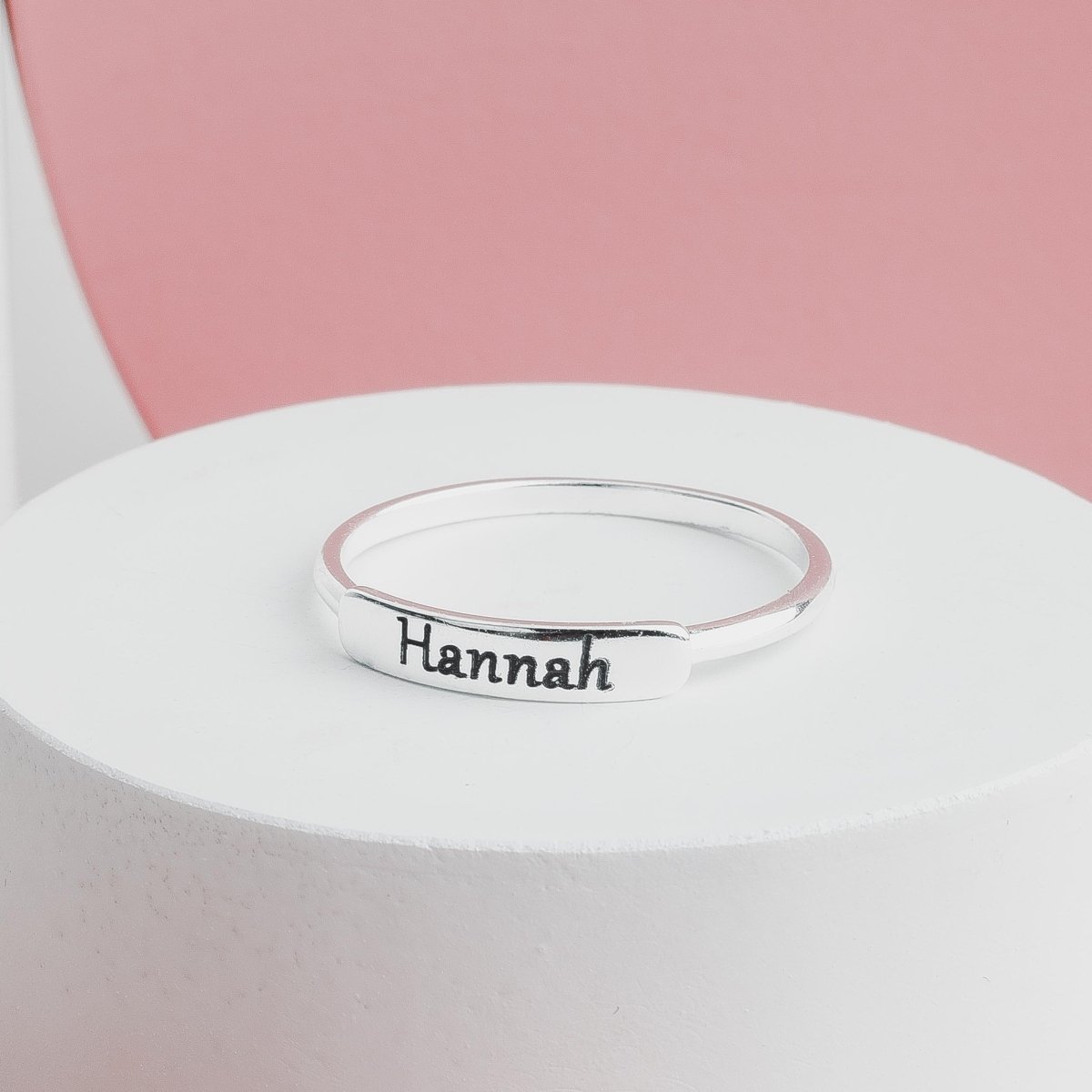Personalized Name Bar Ring - Melanie Golden Jewelry - bar necklaces, engraved, personalized, ring bands, rings, stacking rings