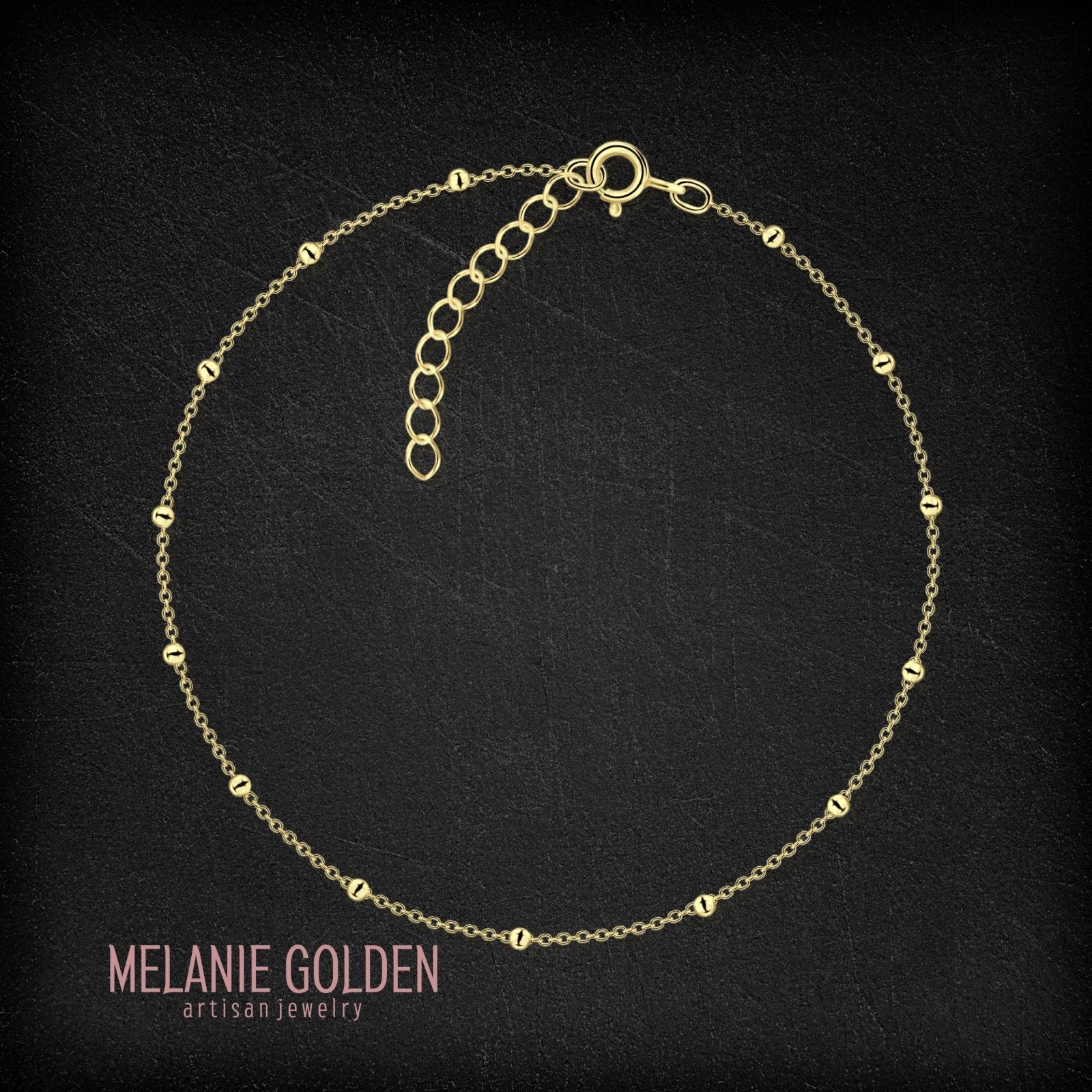 Satellite Anklet - Melanie Golden Jewelry - anklet, anklets, minimal, minimal jewelry