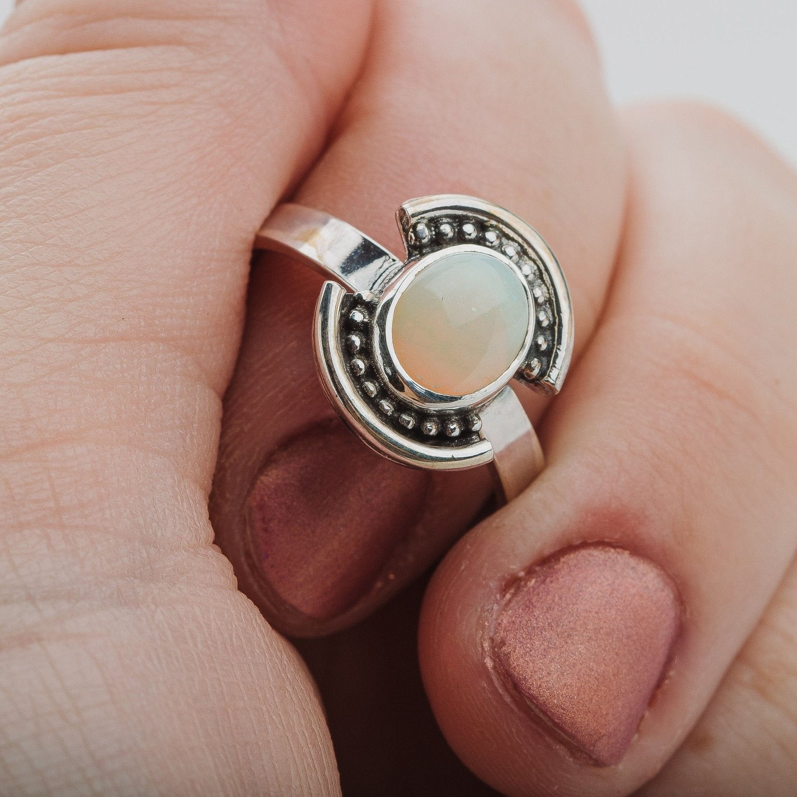 Size 8.5 Opal Shield Ring - Melanie Golden Jewelry - gemstone rings, rings