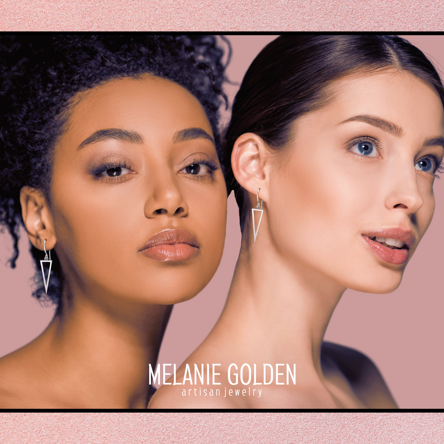 Triangle Dangle Earrings - Melanie Golden Jewelry - dangle earrings, earrings