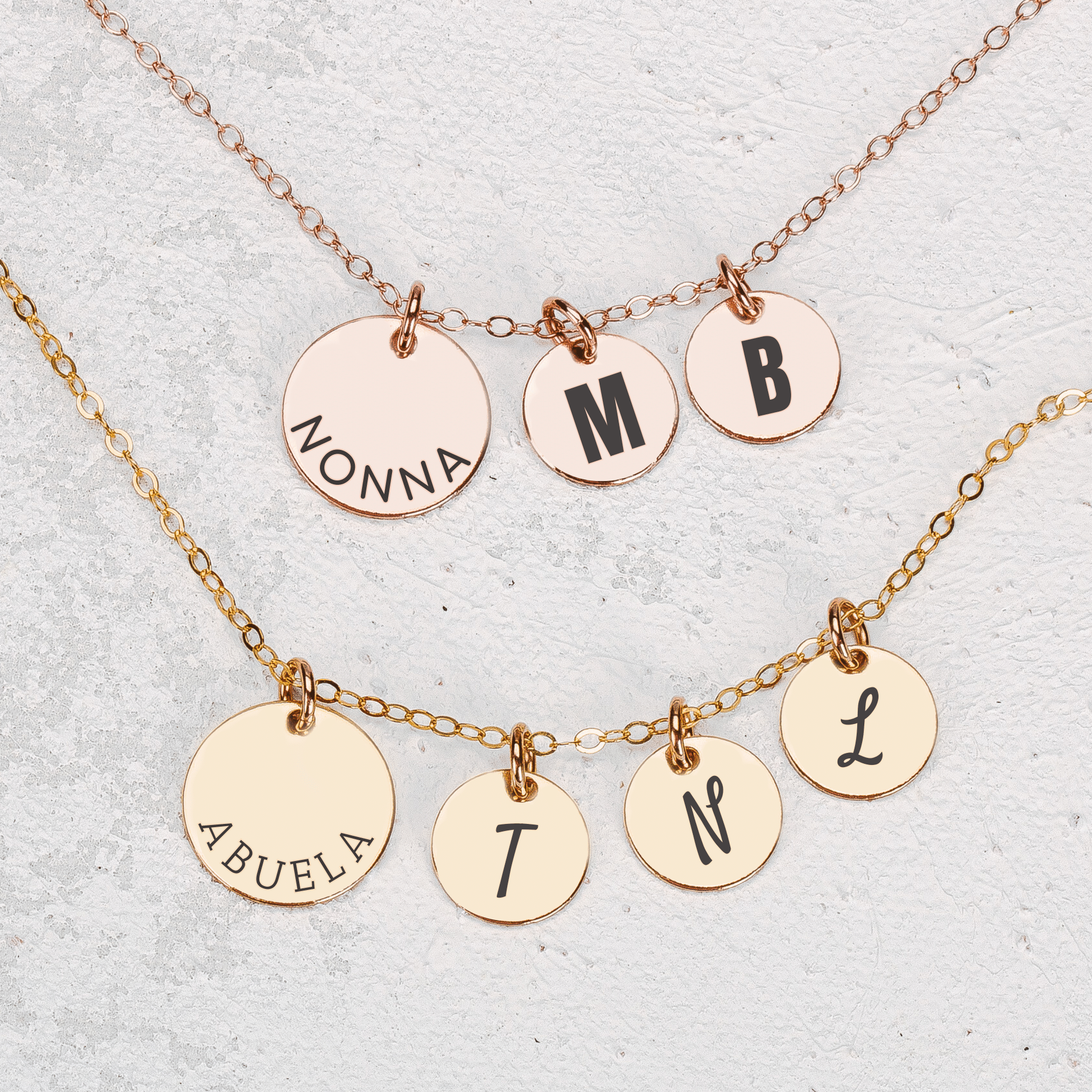 Custom Grandmother Disc Necklace