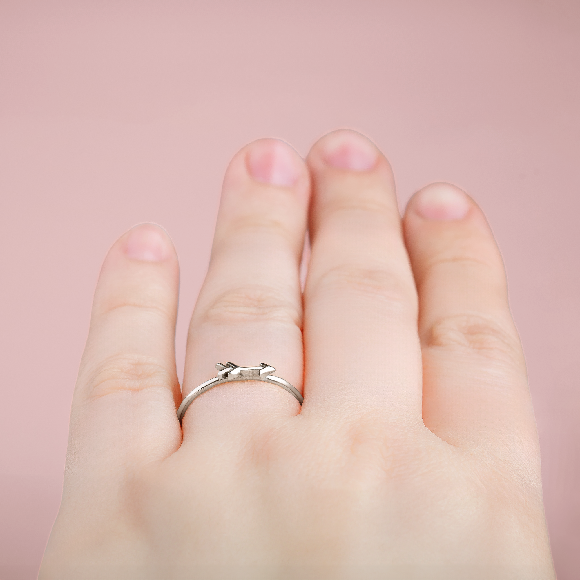 Thin Arrow Stacking Ring in 925 Sterling Silver for Women and Girls | Comfort Fit | USA Sizes 4-12