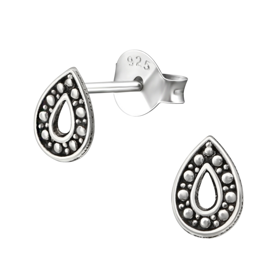Beaded Teardrop Stud Earrings | Tiny Minimalist Bohemian Boho Chic Fashion Jewelry for Women