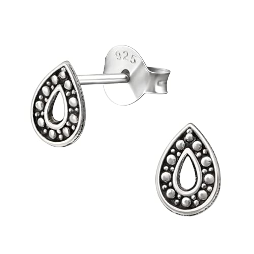 Beaded Teardrop Stud Earrings | Tiny Minimalist Bohemian Boho Chic Fashion Jewelry for Women