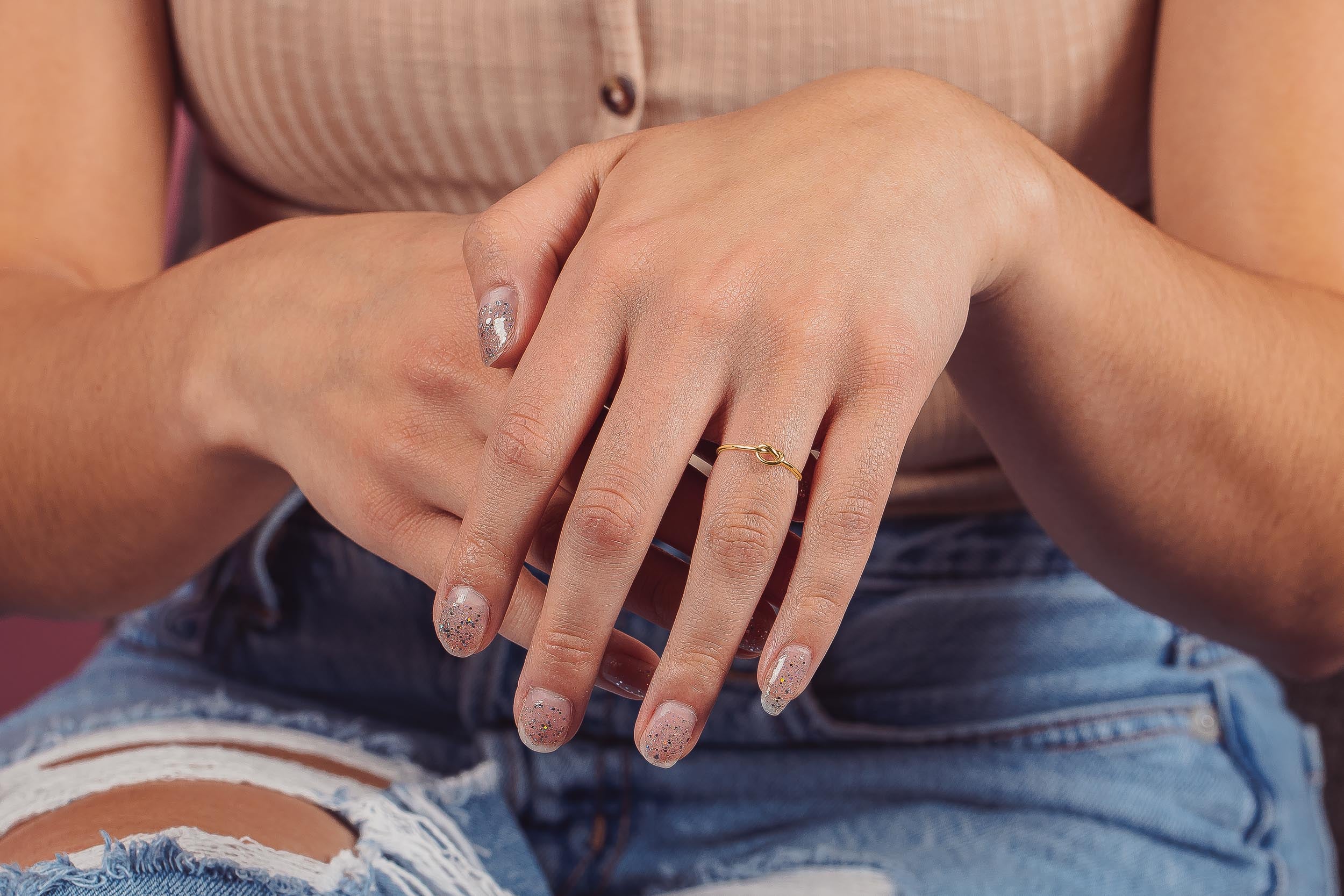 Love Knot Ring - Melanie Golden Jewelry - _badge_bestseller, bestseller, everyday, love, motherhood, ring bands, rings, symbolic