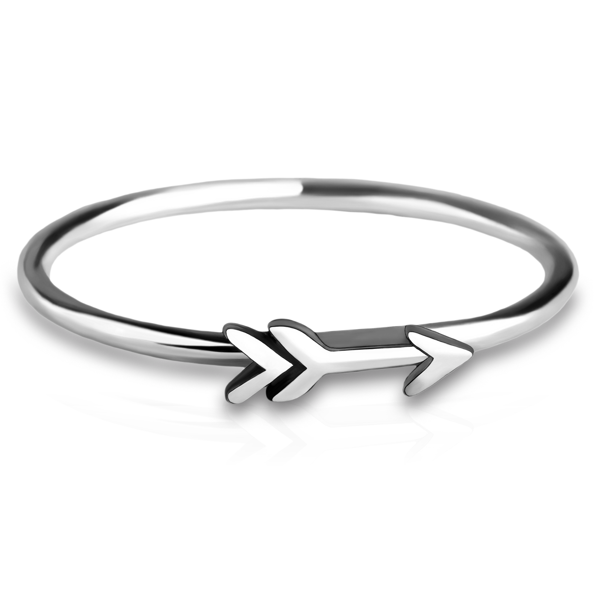 Thin Arrow Stacking Ring in 925 Sterling Silver for Women and Girls | Comfort Fit | USA Sizes 4-12