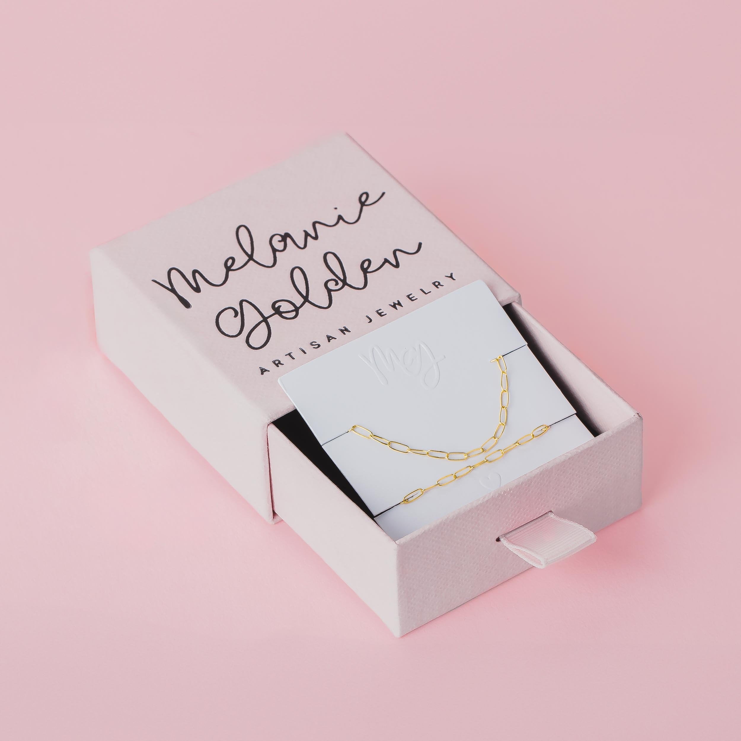 Paperclip Chain Gift Set - Melanie Golden Jewelry - _badge_new, bracelets, bridal party, essential chains, everyday essentials, gift sets, love, necklaces, new