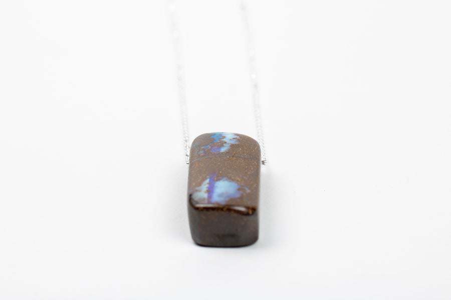 Huge Blue Boulder Opal Necklace