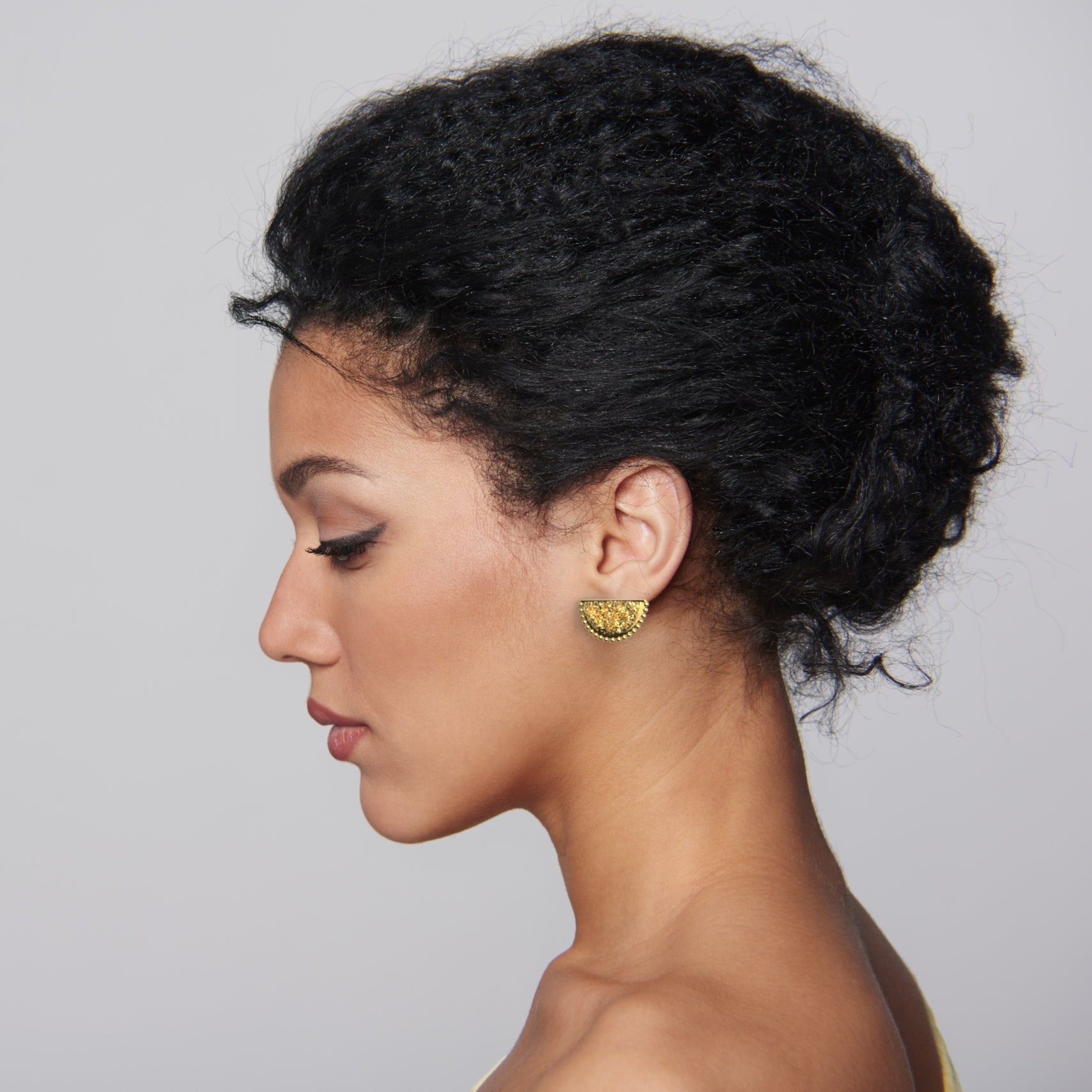 Sierra Earrings in Solid 14K Gold, 14K Rose Gold, or Sterling Silver | Melanie Golden Artisan Jewelry Designer Series | Elegant Rough Rocky Stone Textured Stud Earrings