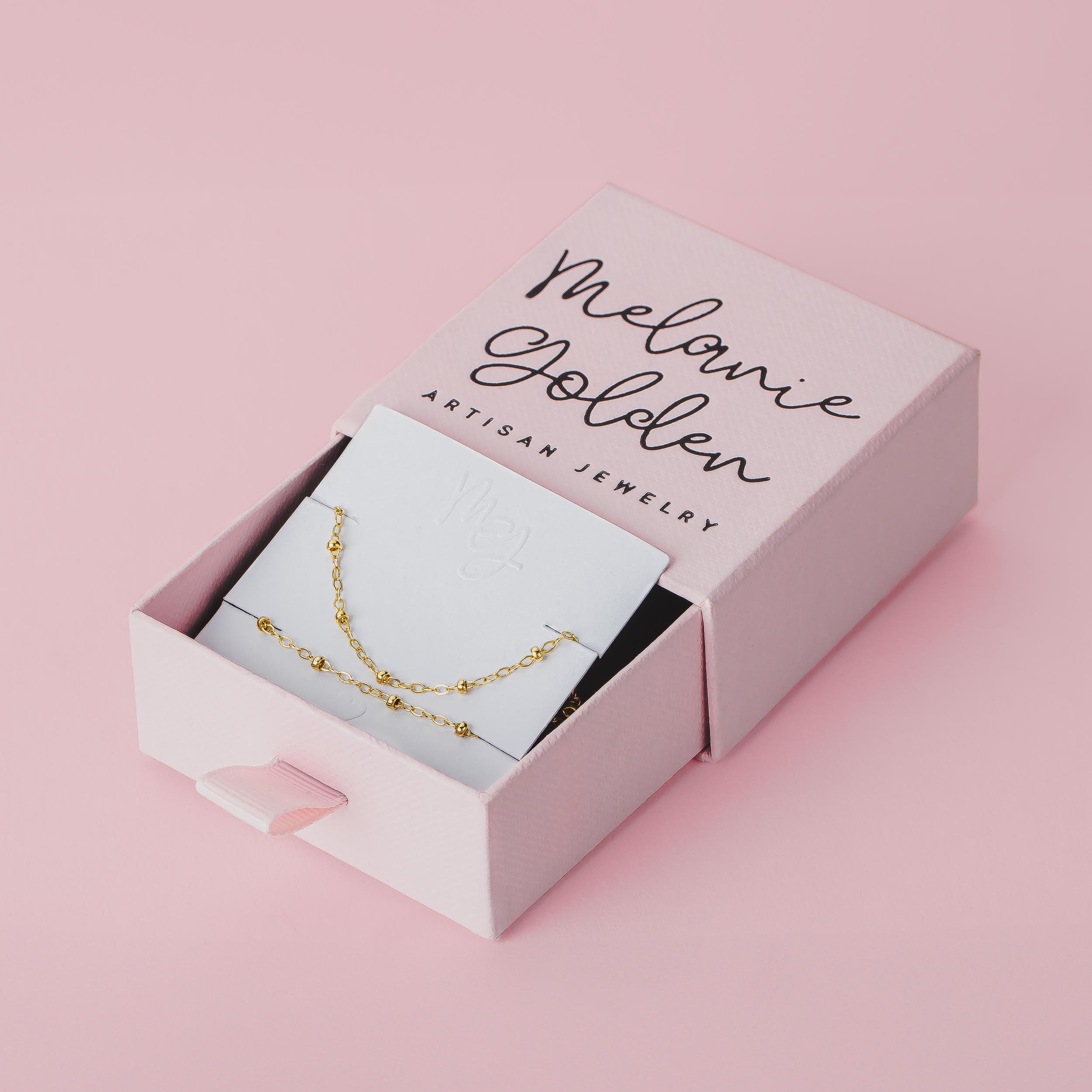 Satellite Chain Bracelet | Gold or Silver Dainty Minimalist Saturn Chain | Thin Classic Chain | Simple Layering Polka Dot Beaded Bracelet