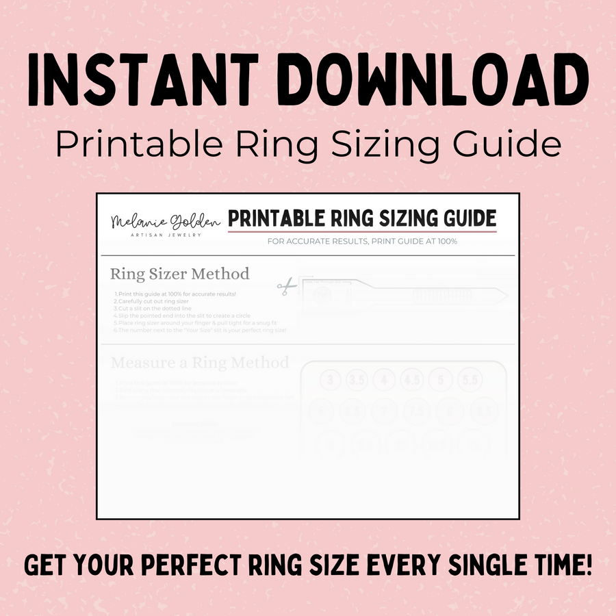 Digital Download | Printable Ring Sizer | Adjustable USA Finger Size Tool | Whole & Half Sizes | Find Your Accurate Ring Size | Easy to Use