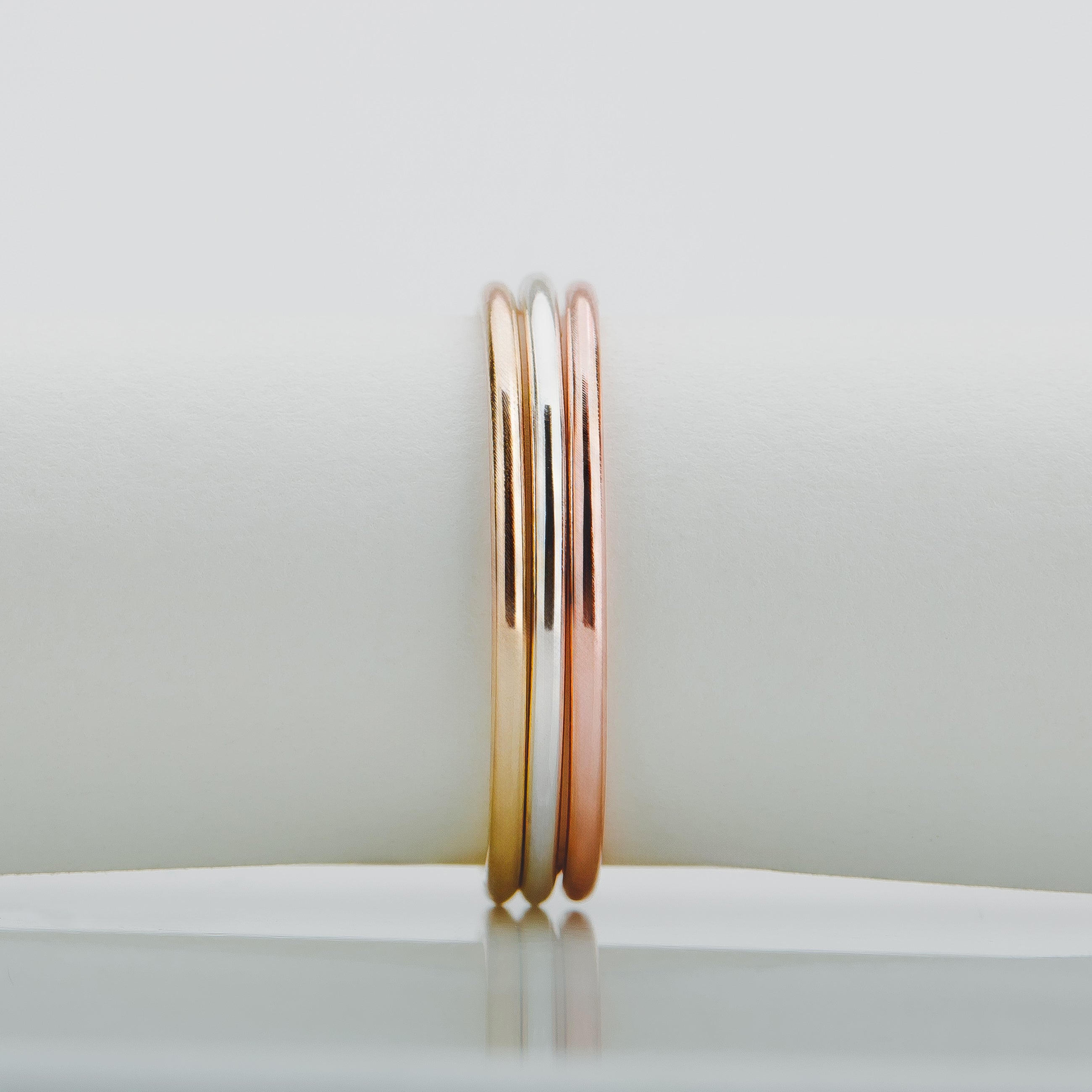 Trio of Smooth Stacking Rings