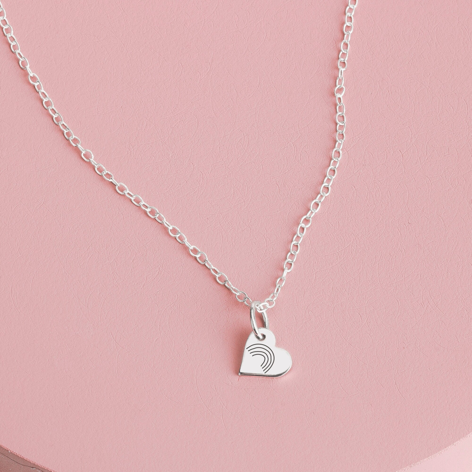 The Hope Rainbow | Rainbow Baby Necklace Gift for Mama After Child Loss, Miscarriage, Angel Baby Pregnancy, Mom Infertility Awareness Heart