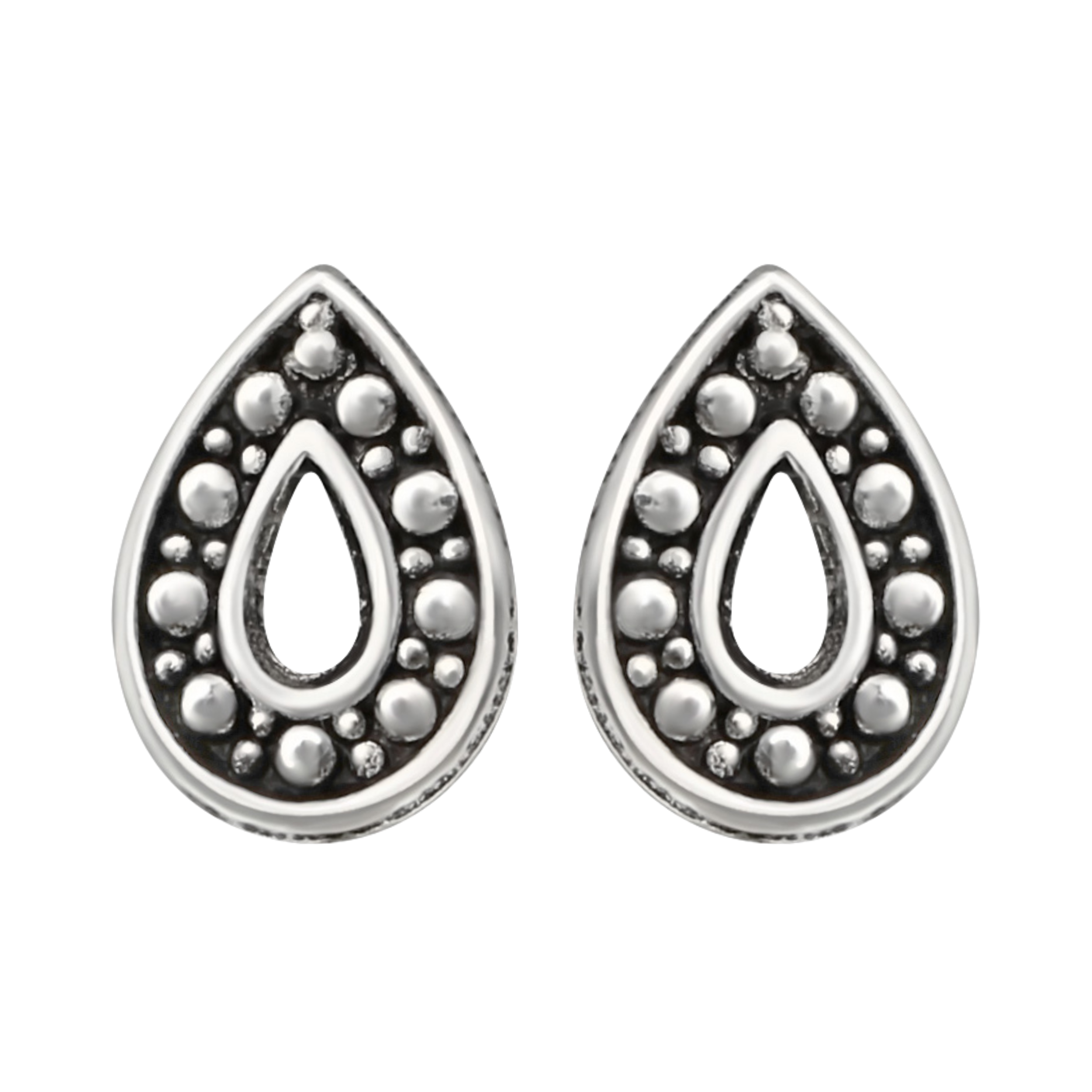 Beaded Teardrop Stud Earrings | Tiny Minimalist Bohemian Boho Chic Fashion Jewelry for Women