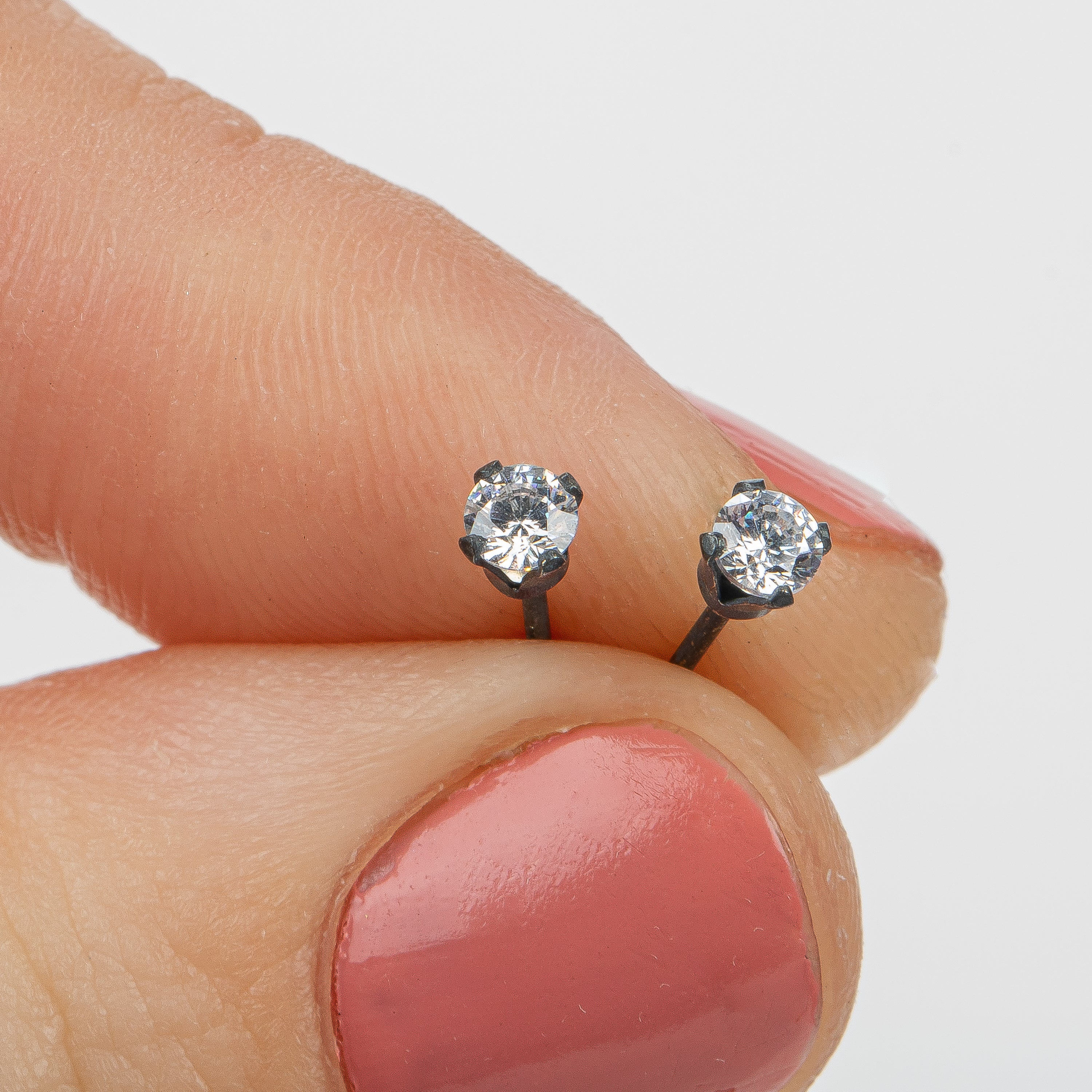 Very Tiny Birthstone Gemstone Stud Earrings in Sterling Silver | Multiple Color Choices & Sizes | Birthday Earrings for Women