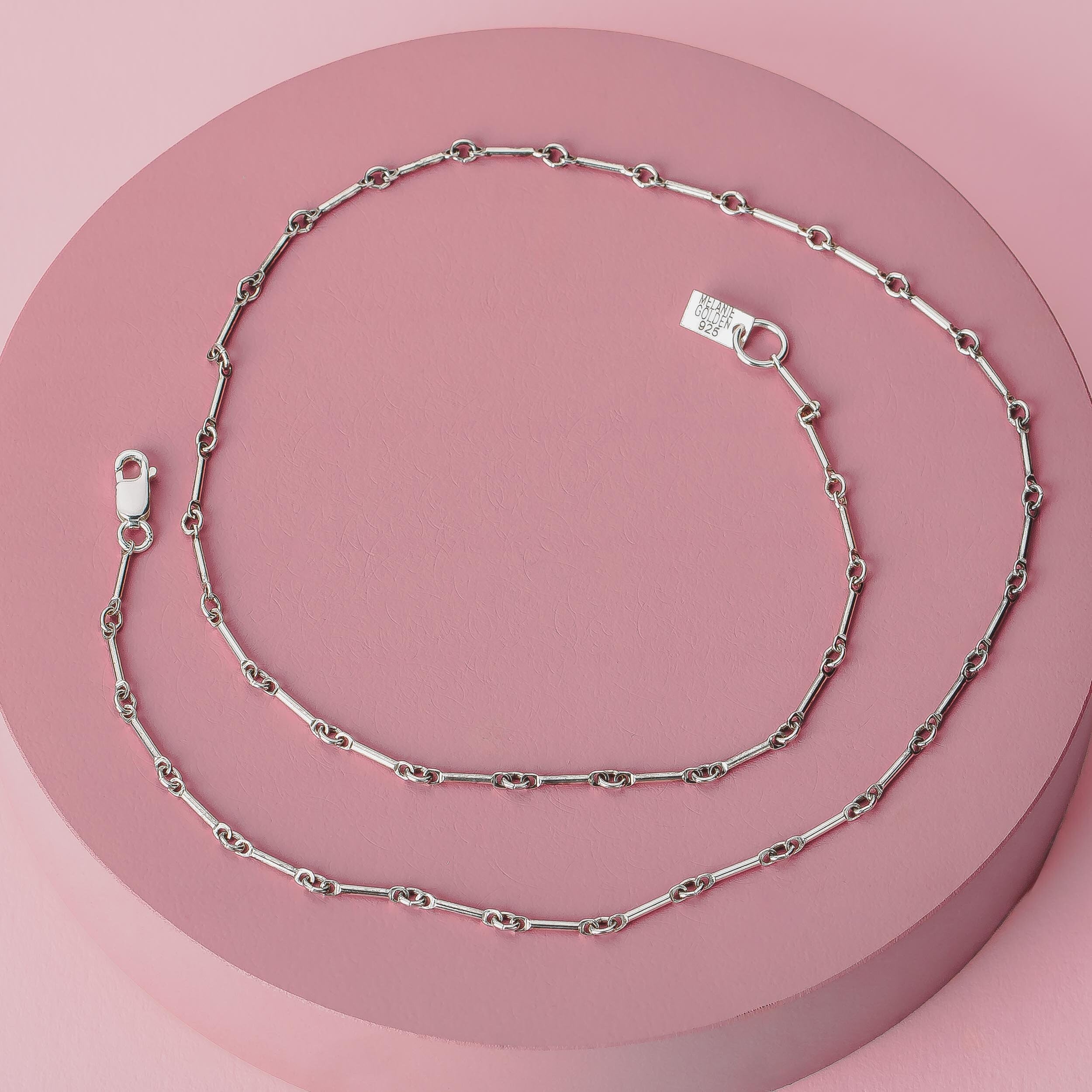 Renley Chain Necklace | Gold or Silver Dainty Minimalist Bar & Link Necklace | Classic Layering Chain | Gift for Her Wife Sister Friend