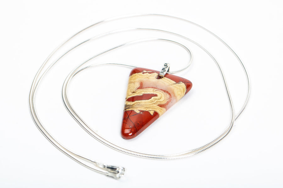 Long Red Jasper Necklace - Melanie Golden Jewelry - gemstone necklace, necklace