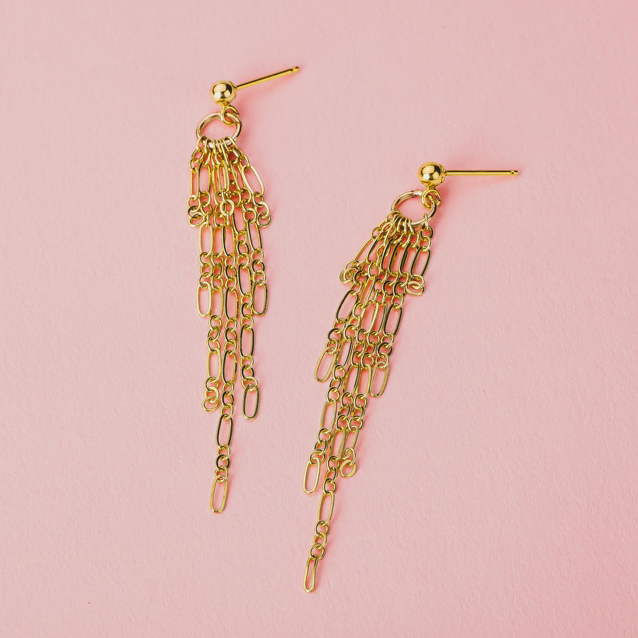 Sadie Chain Gift Set | Earrings Necklace & Bracelet Set | Gold or Silver | Dainty Minimalist Jewelry | Basic Layering Chain | Gift for Her