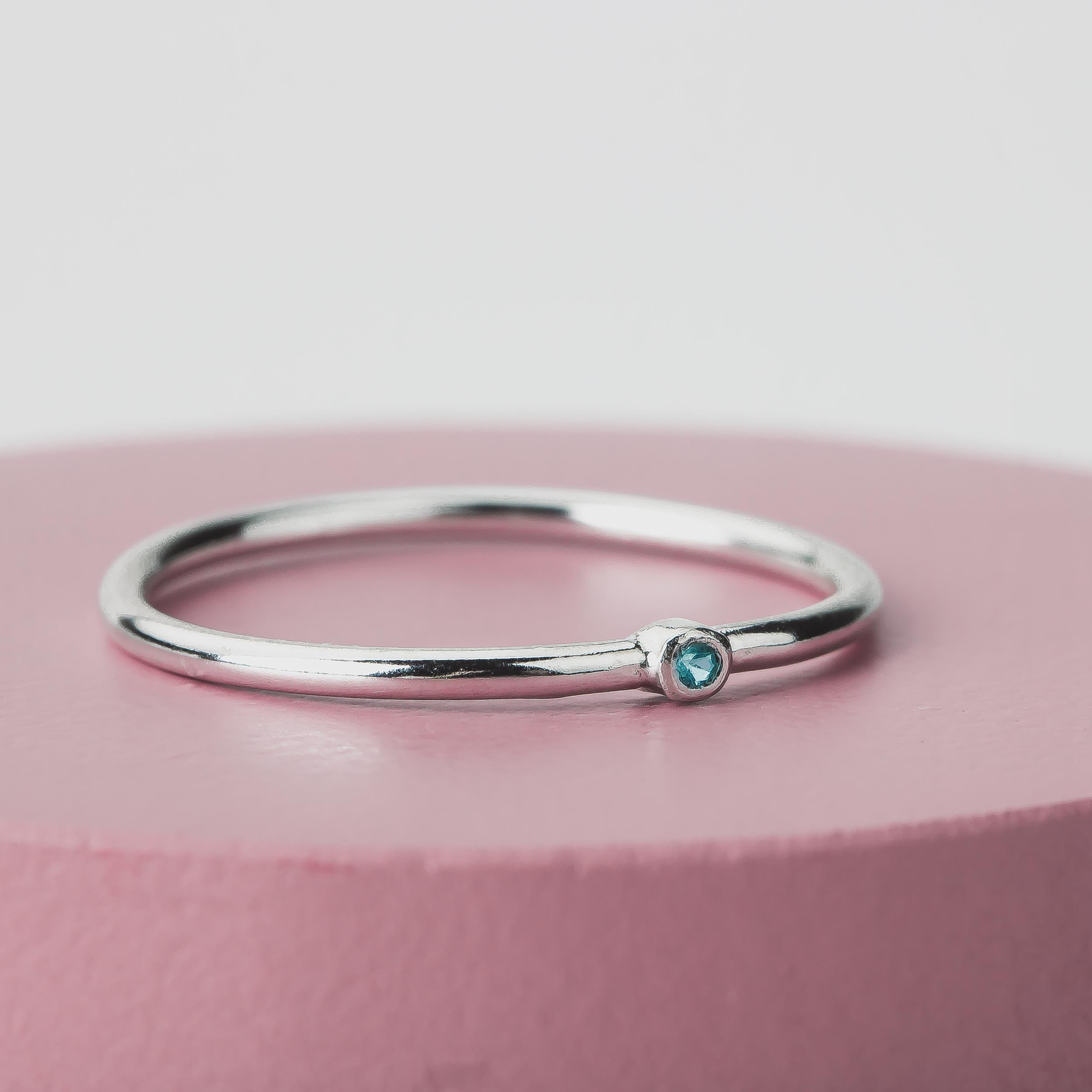Blue Diamond Stacking Rings - Melanie Golden Jewelry - _badge_bestseller, bestseller, christmas, diamond, diamond ring, diamond rings, for the bride, love, rings, stacking rings, wedding
