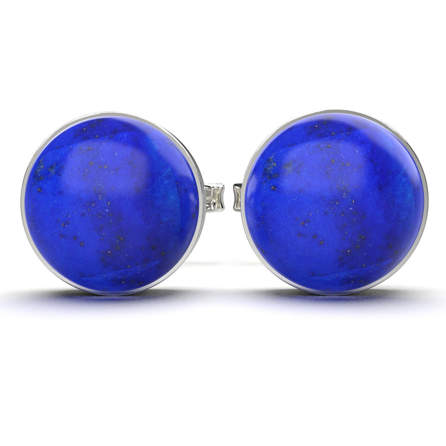 Lapis Lazuli Gemstone Stud Earrings