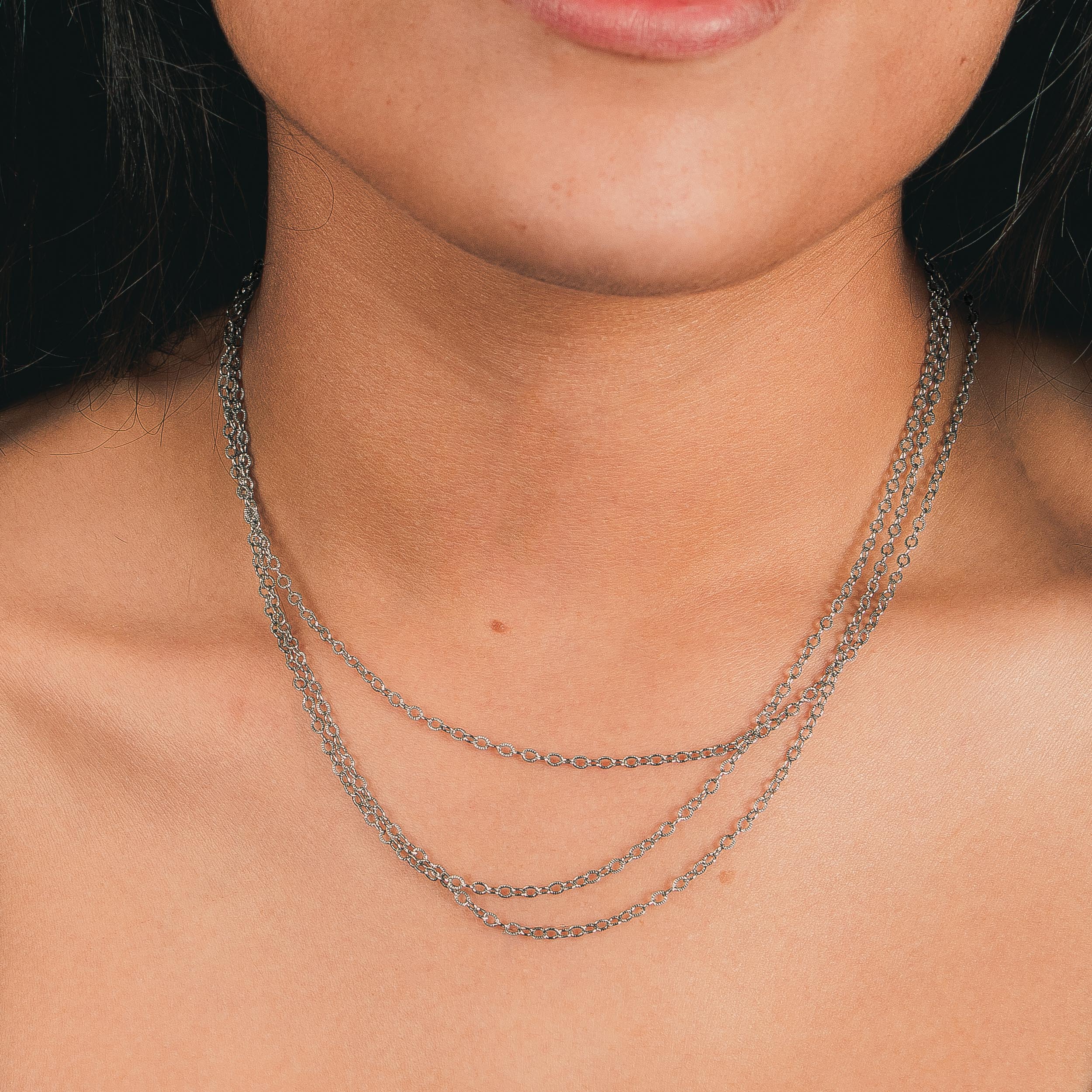 Triple Layered Sunburst Chain Necklace - Melanie Golden Jewelry - _badge_NEW, celestial, chain necklaces, essential chains, everyday, necklaces, New