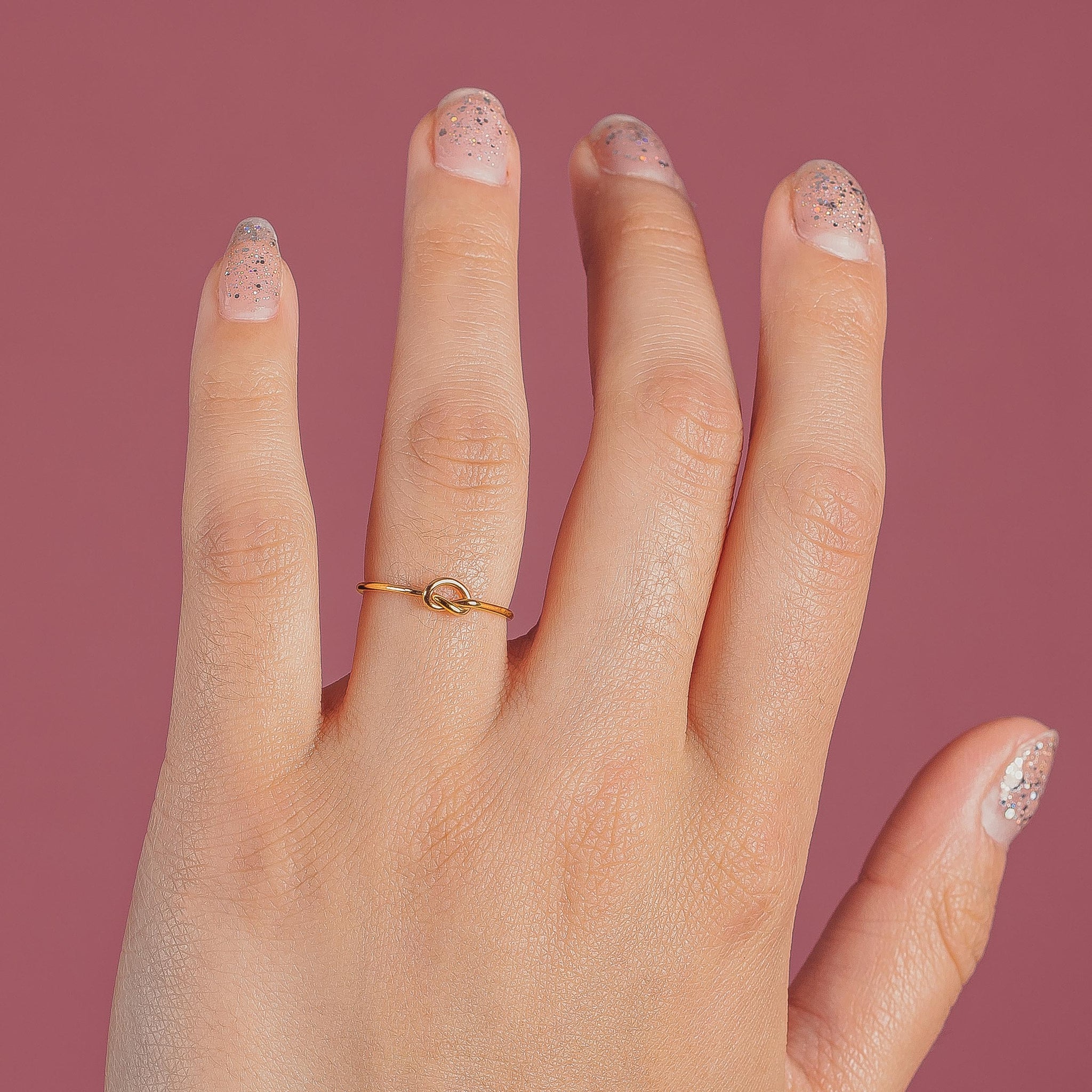 Love Knot Ring in Silver, Gold, or Rose Gold | Promise or Friendship Jewelry for Women and Girls | Comfort Fit USA Sizes 4-12