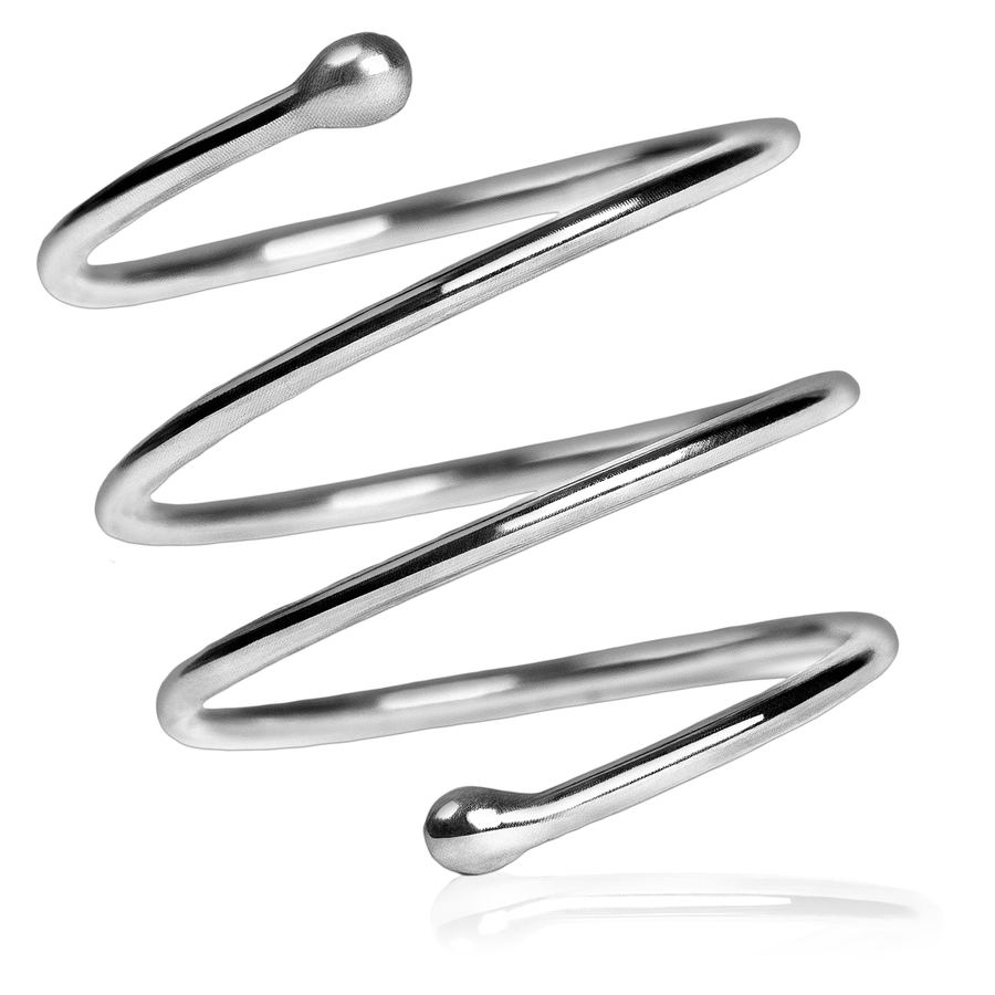 Spiral Bypass Ring | Custom Size Adjustable Sterling Silver Twisted Coil Ring or Midi Ring | Beaded Dotted Wrap Around Ring | Minimalist Everyday Jewelry