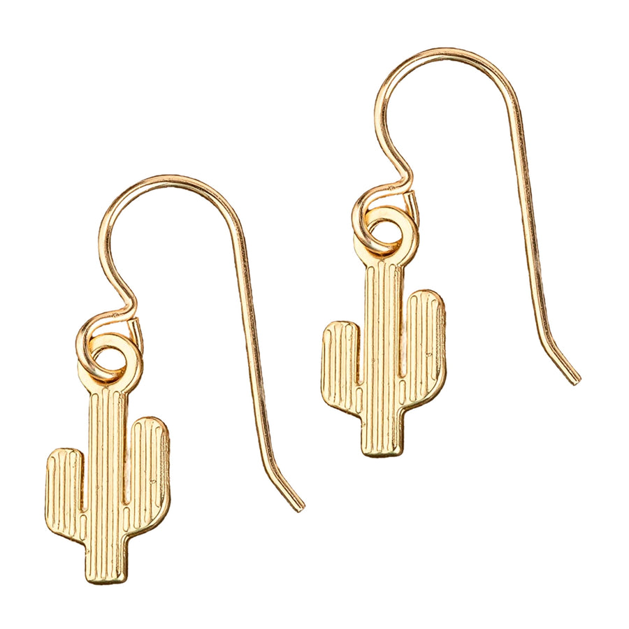 Gold Cactus Earrings - Melanie Golden Jewelry - dangle earrings, earrings