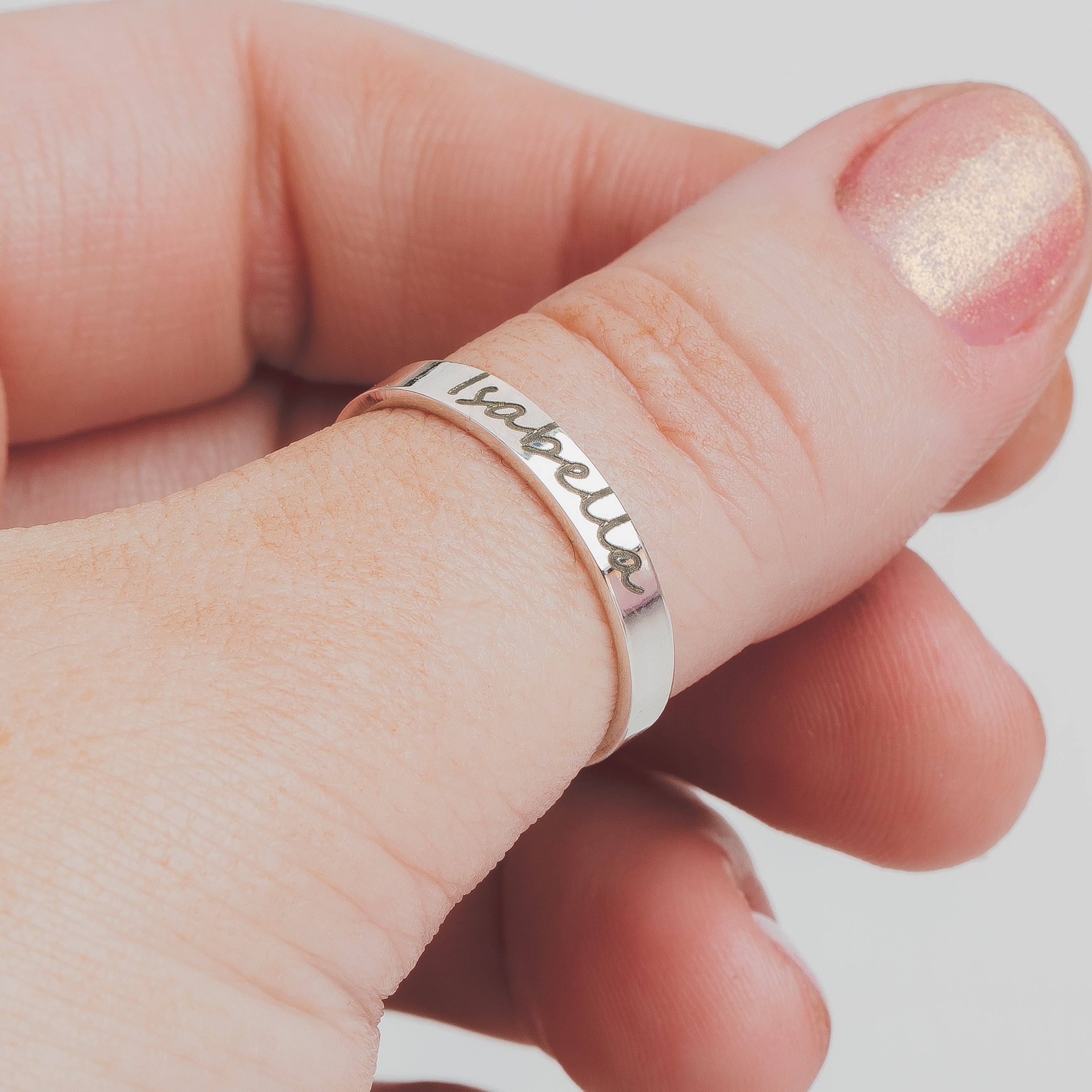 Personalized Name Ring Band - Melanie Golden Jewelry - engraved, personalized, personalized jewelry, ring bands, rings, stacking rings