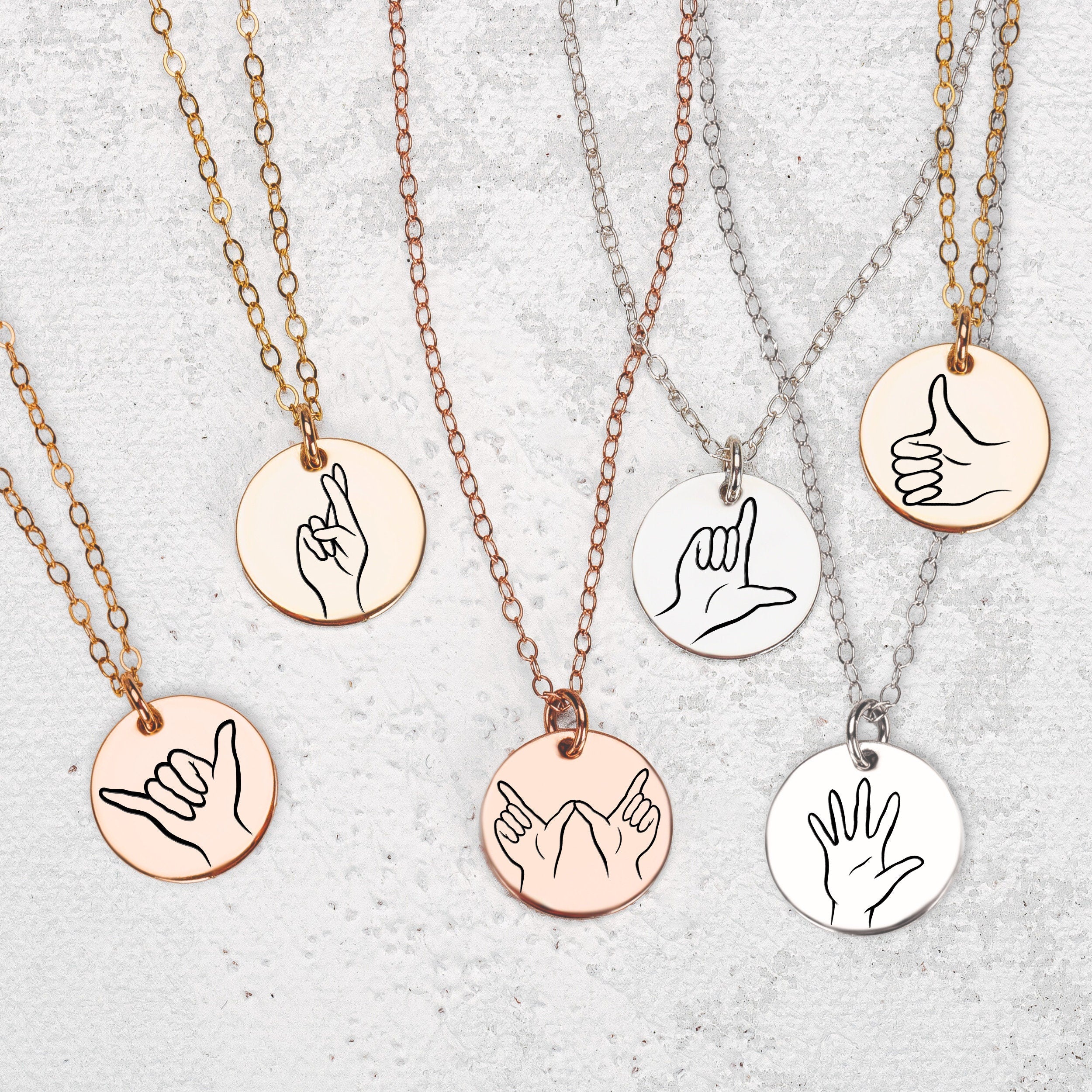 Hand Gesture Necklace