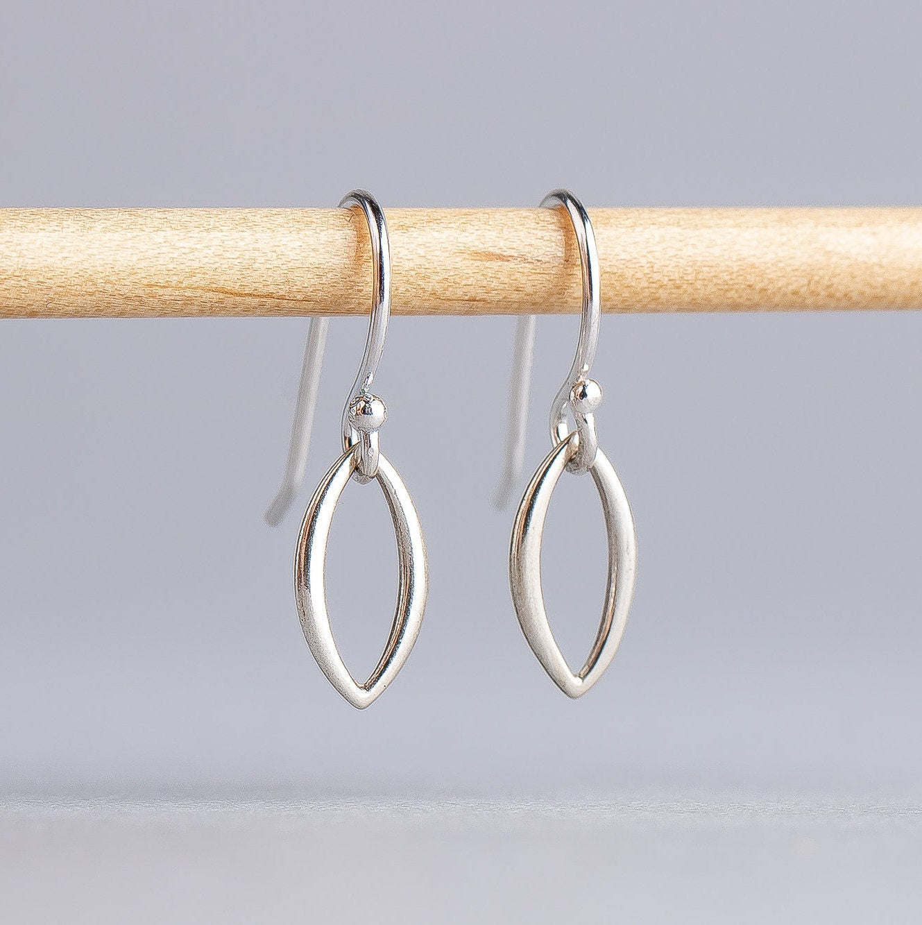 Tiny Leaf Petal Dangle Earrings | Tiny Little Boho 925 Sterling Silver Dangle Drop Earrings For Women and Girls