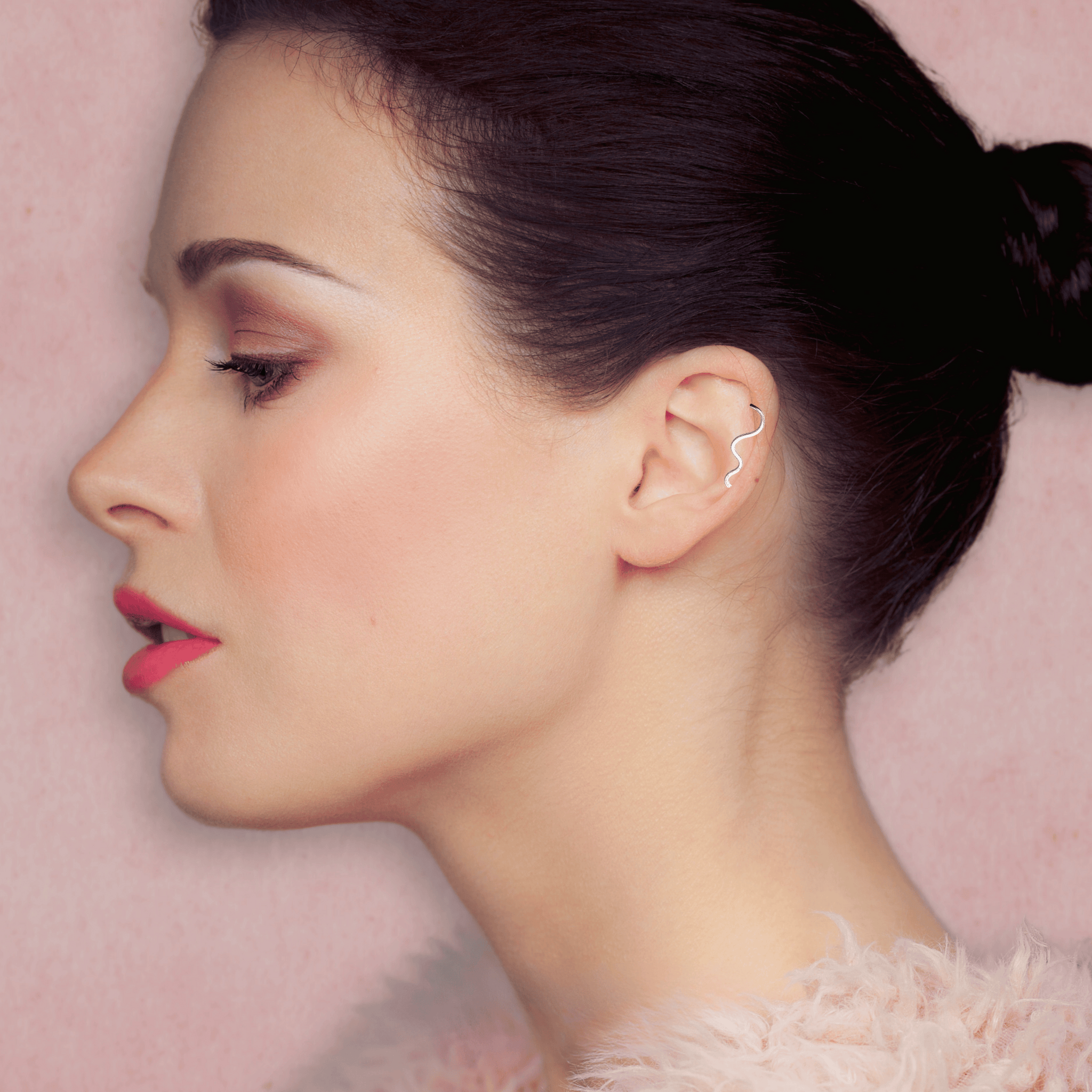 The Original Sterling Silver Wave Cartilage Earring Ear Climber | Helix Piercing Jewelry for Women and Girls