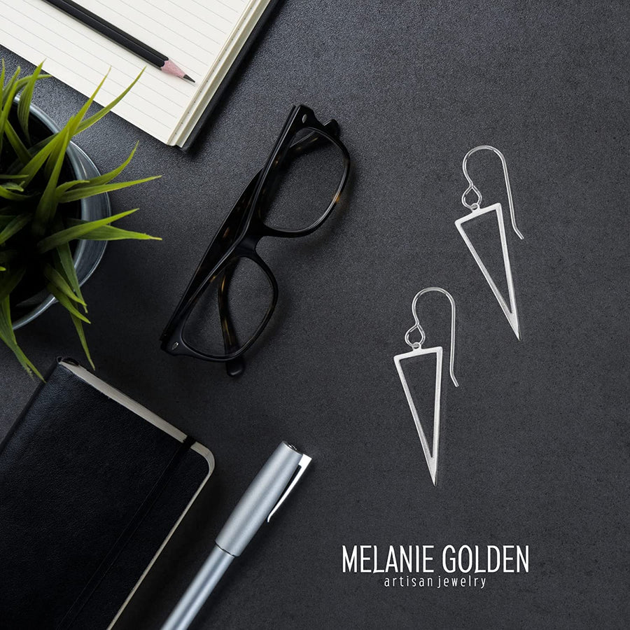 Triangle Dangle Earrings - Melanie Golden Jewelry - dangle earrings, earrings