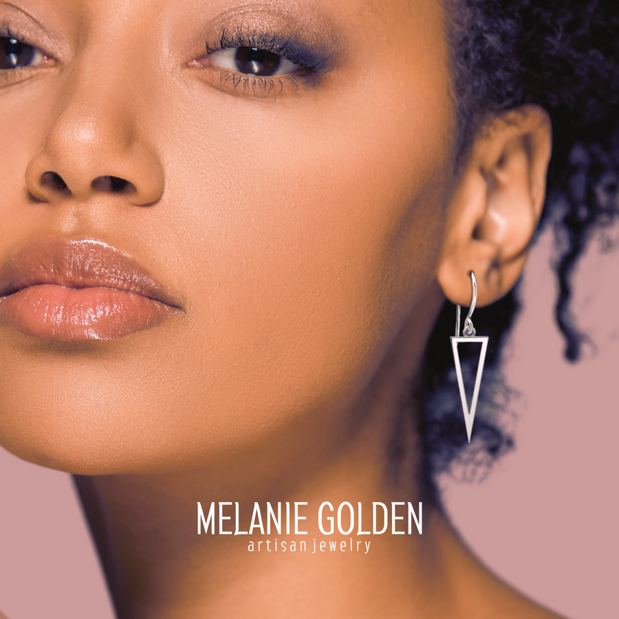 Triangle Dangle Earrings - Melanie Golden Jewelry - dangle earrings, earrings