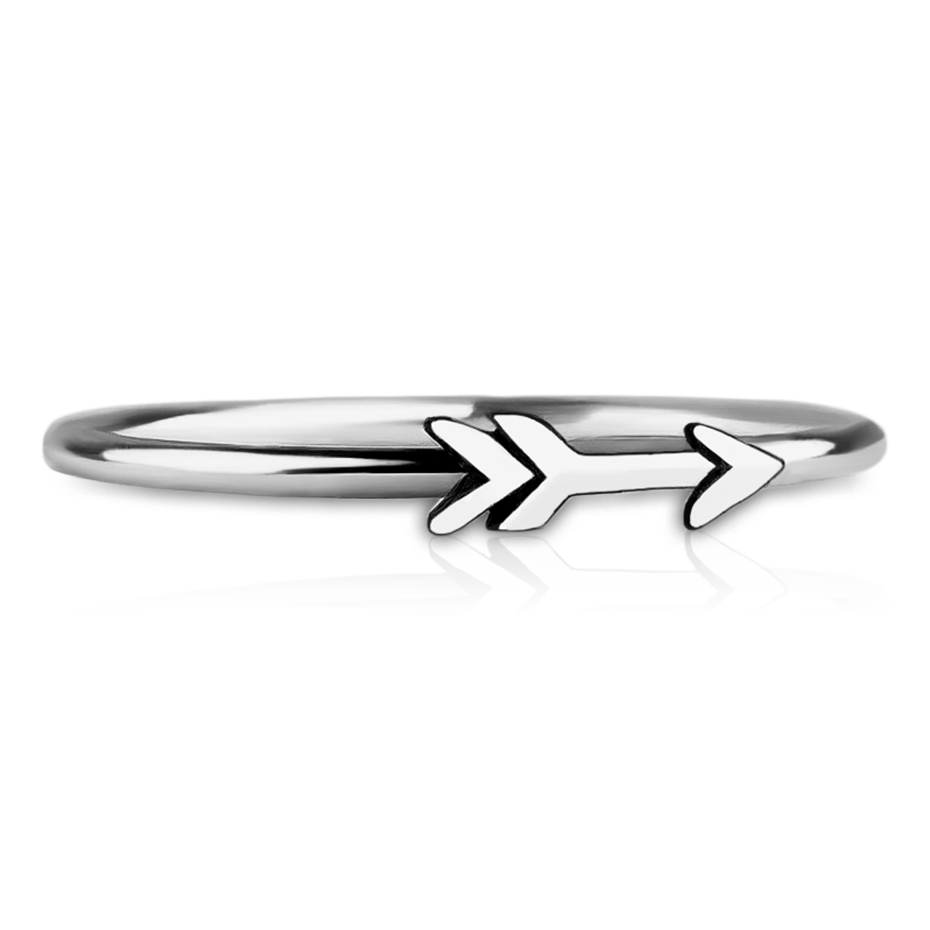 Thin Arrow Stacking Ring in 925 Sterling Silver for Women and Girls | Comfort Fit | USA Sizes 4-12