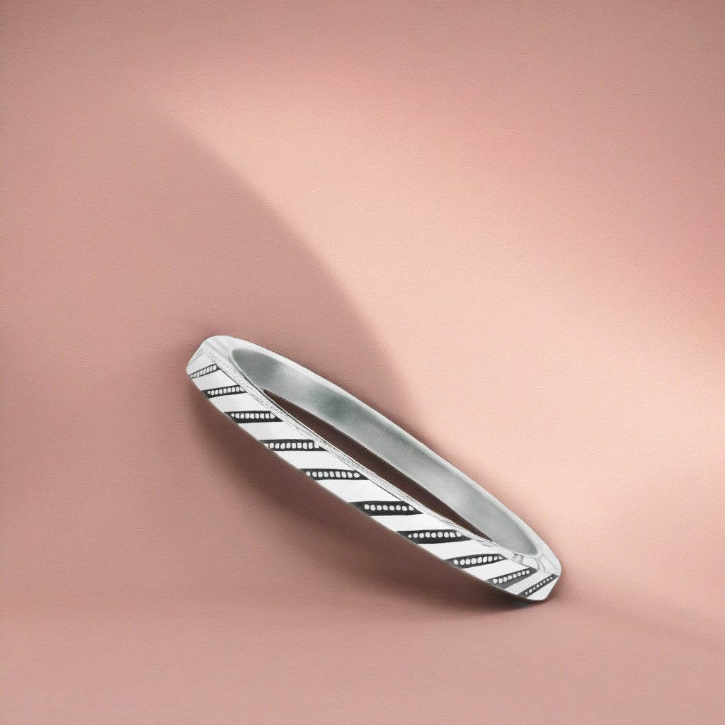 Pinstripe Stacking Ring | Sterling Silver Diagonal Line Pin Striped Stacking Stackable Ring Stack Skinny Thin Ring Bands