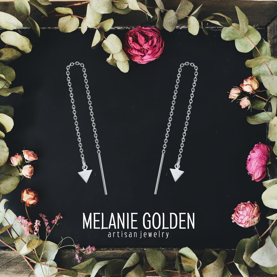 Threader Chain Earrings in 925 Sterling Silver | Thread Through Jewelry for Women and Girls | Multiple Designs Available