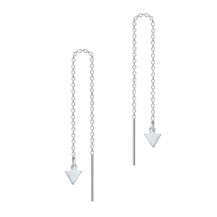 Threader Chain Earrings in 925 Sterling Silver | Thread Through Jewelry for Women and Girls | Multiple Designs Available