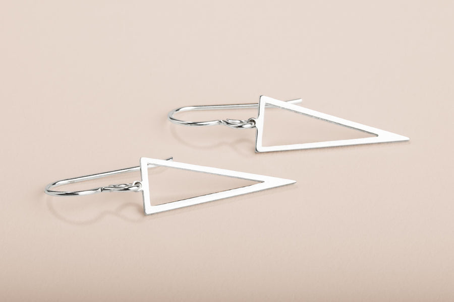 Triangle Dangle Earrings - Melanie Golden Jewelry - dangle earrings, earrings