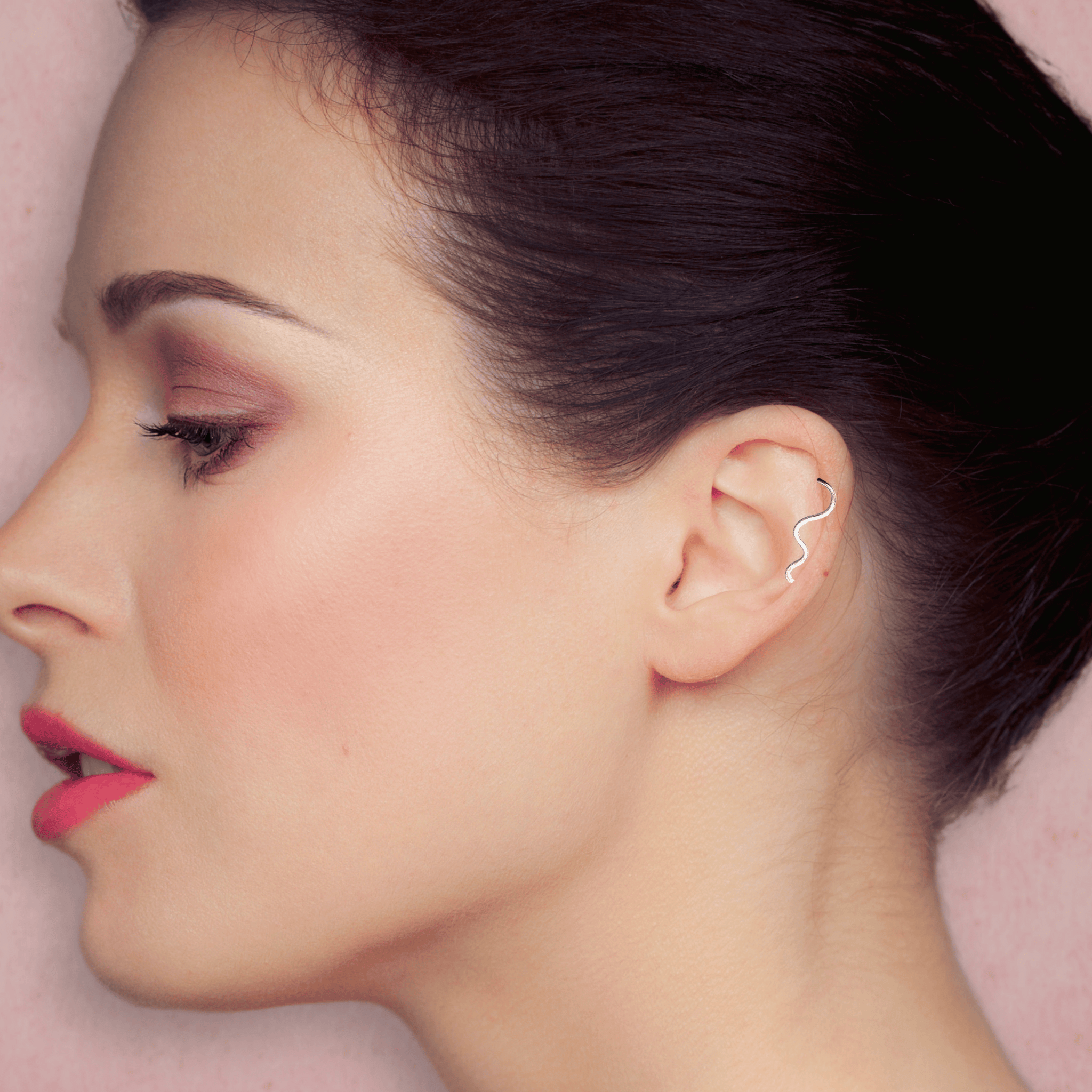 The Original Sterling Silver Wave Cartilage Earring Ear Climber | Helix Piercing Jewelry for Women and Girls