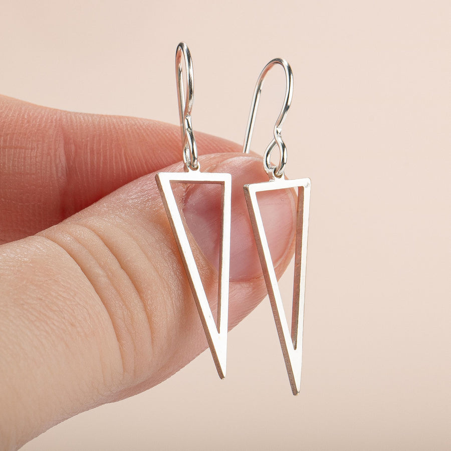 Triangle Dangle Earrings - Melanie Golden Jewelry - dangle earrings, earrings
