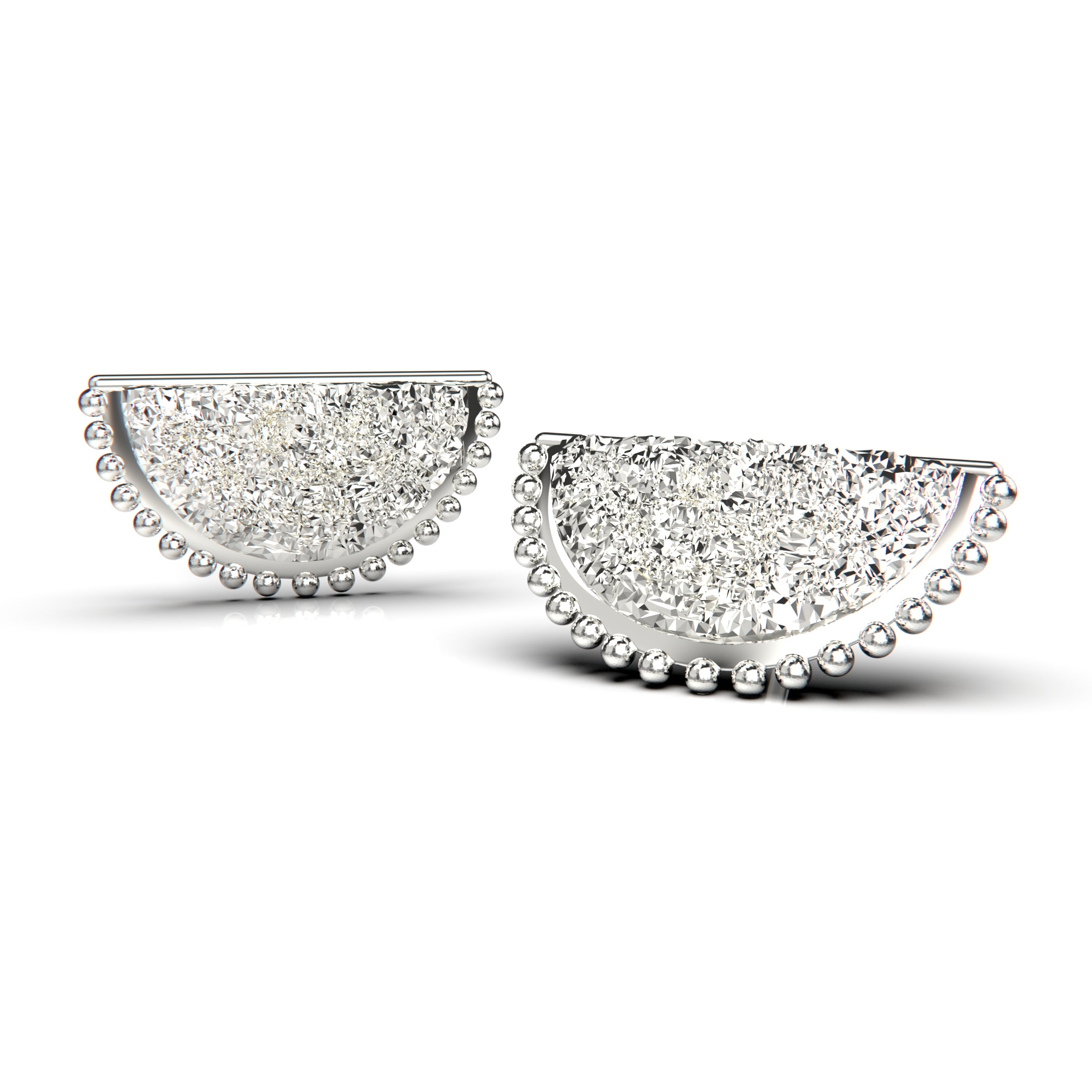 Sierra Earrings in Solid 14K Gold, 14K Rose Gold, or Sterling Silver | Melanie Golden Artisan Jewelry Designer Series | Elegant Rough Rocky Stone Textured Stud Earrings