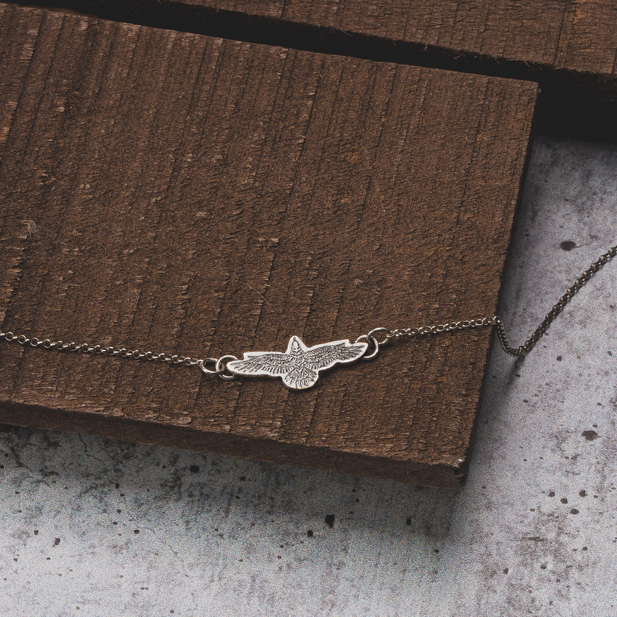 The Raven Necklace - Melanie Golden Jewelry - fauna, minimal minimal necklace, minimal necklace, necklace, necklaces, Signature Collection, symbolic, The River Valley Collection